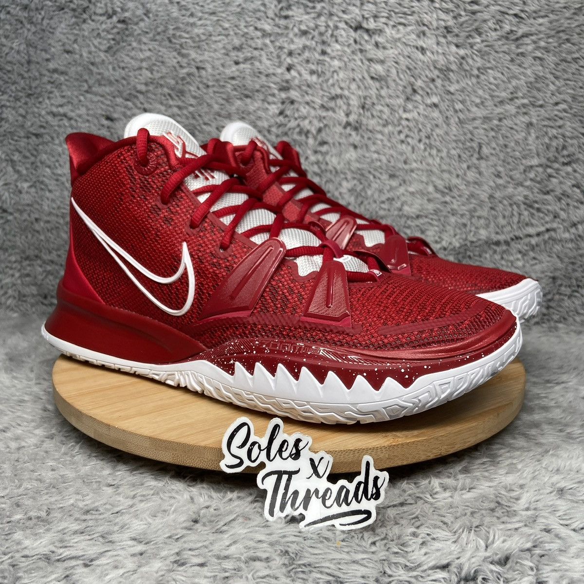 Nike Nike Kyrie 7 VII TB Tough Red White Basketball Men Size 13 Size US 13 / EU 46 - 3 Thumbnail