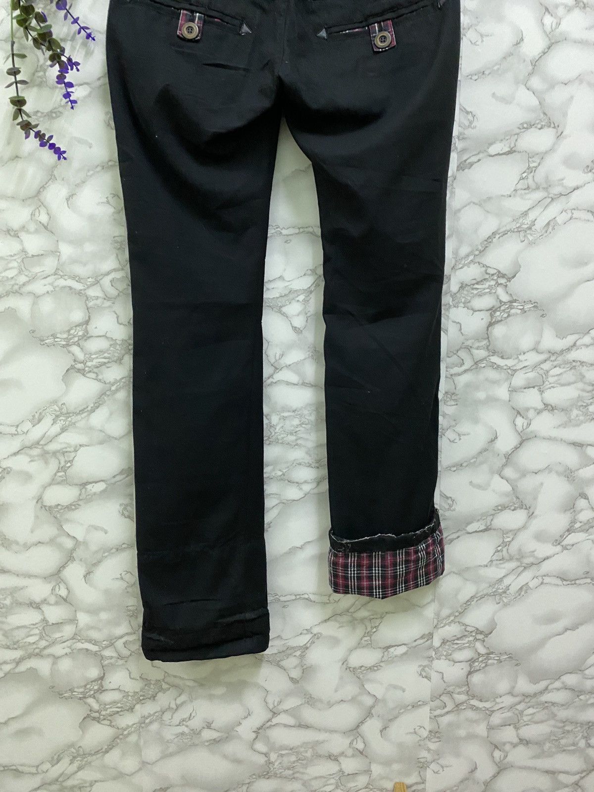 Designer × Japanese Brand Japanese DOUBLEFOCUS Bondage Tartan Design Double Waist Pant Size US 28 / EU 44 - 12 Thumbnail