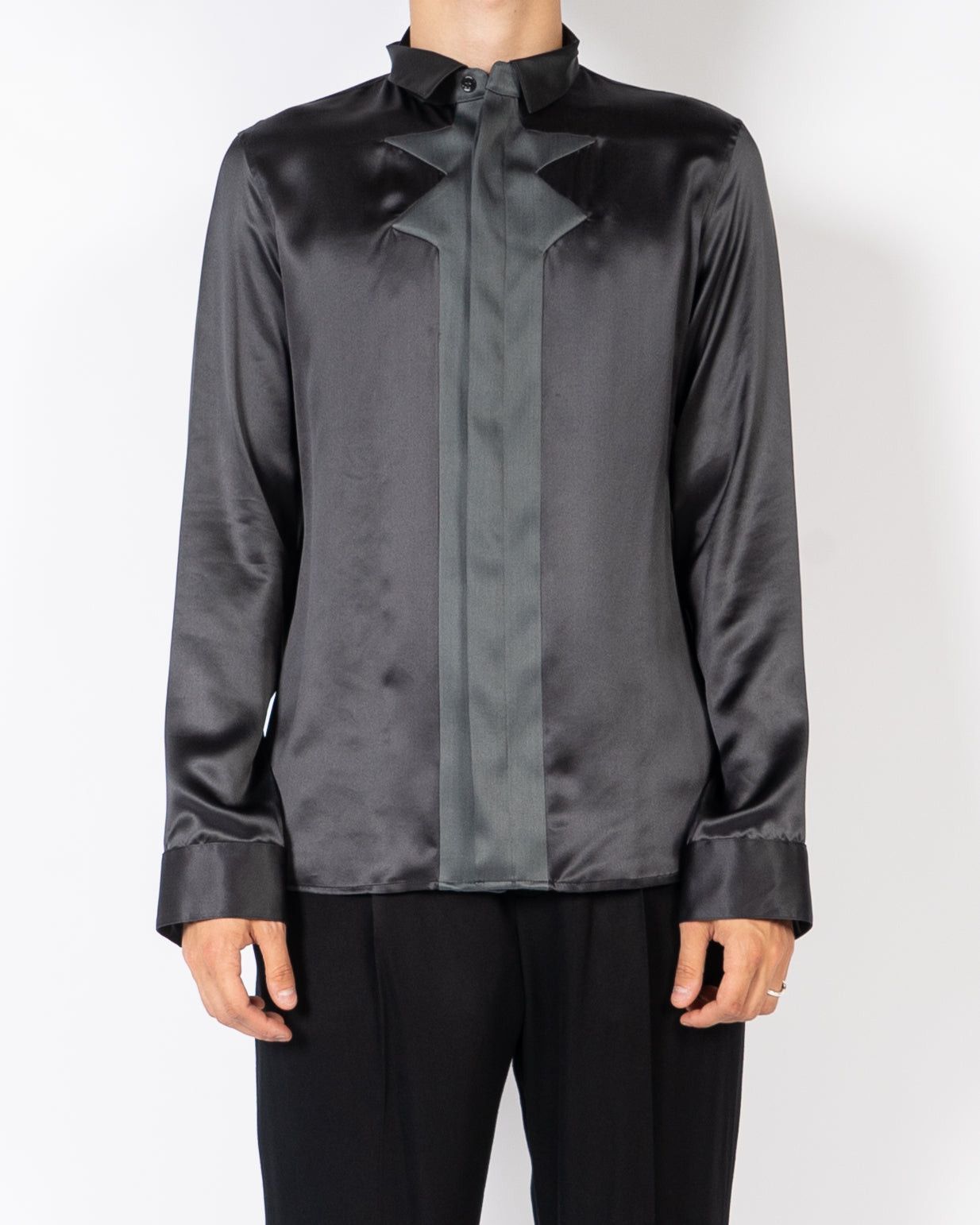 Haider Ackermann FW20 Asphalt Grey Star Silk Shirt 1 of 1 Sample Size US S / EU 44-46 / 1 - 1 Thumbnail