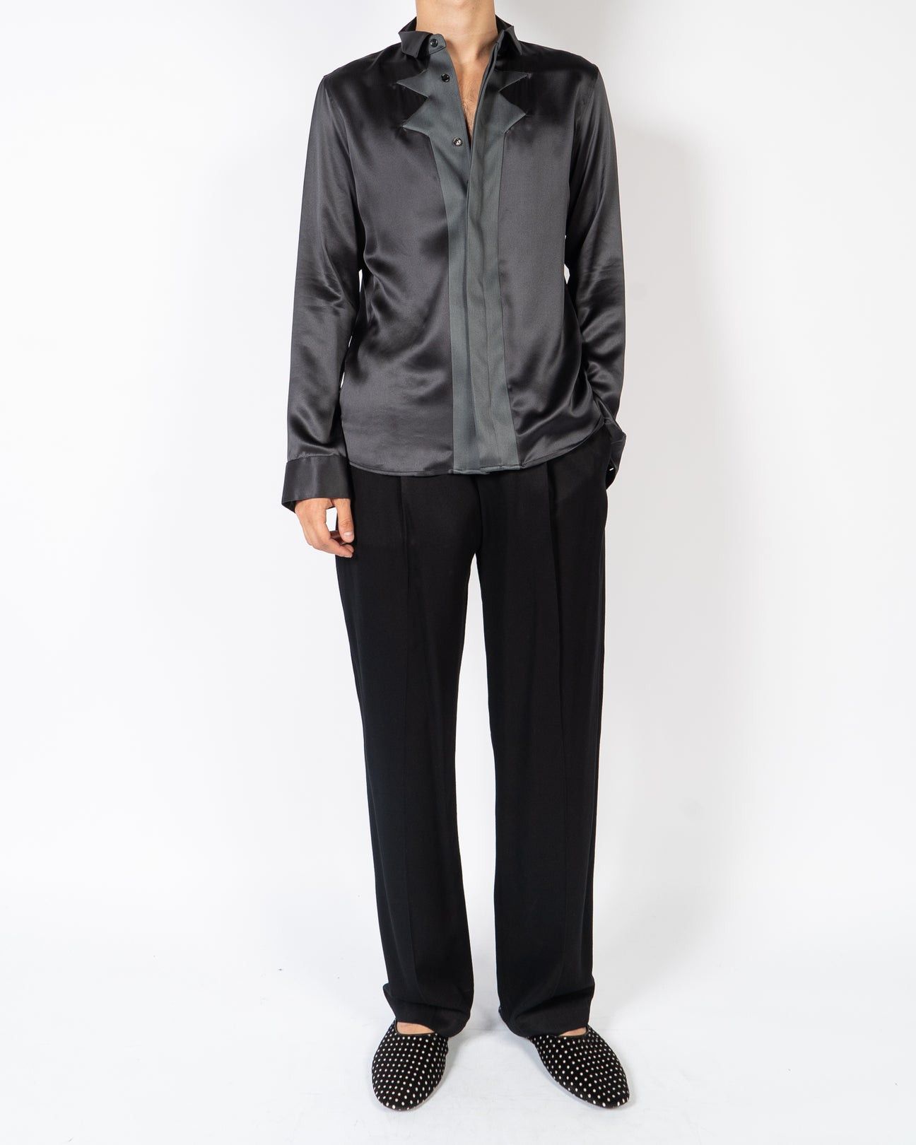 Haider Ackermann FW20 Asphalt Grey Star Silk Shirt 1 of 1 Sample Size US S / EU 44-46 / 1 - 5 Thumbnail