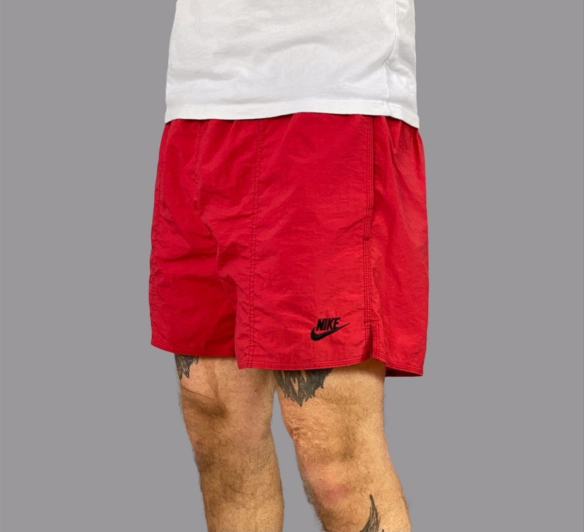 Pre-owned Nike X Vintage Nike Vintage Nylon Shorts In Red