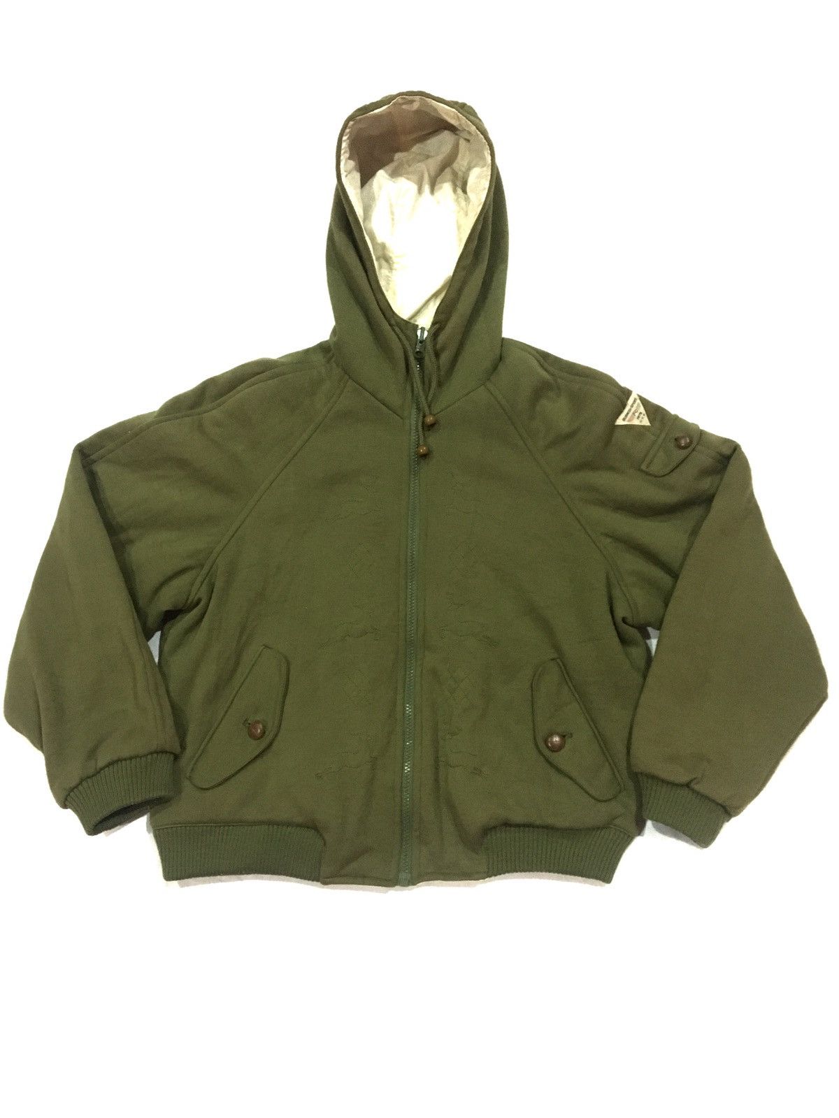 Japanese Brand 🔥LAST DROP🔥Vintage Burnish Reversible Hooded Bomber jacket Size US M / EU 48-50 / 2 - 9 Thumbnail
