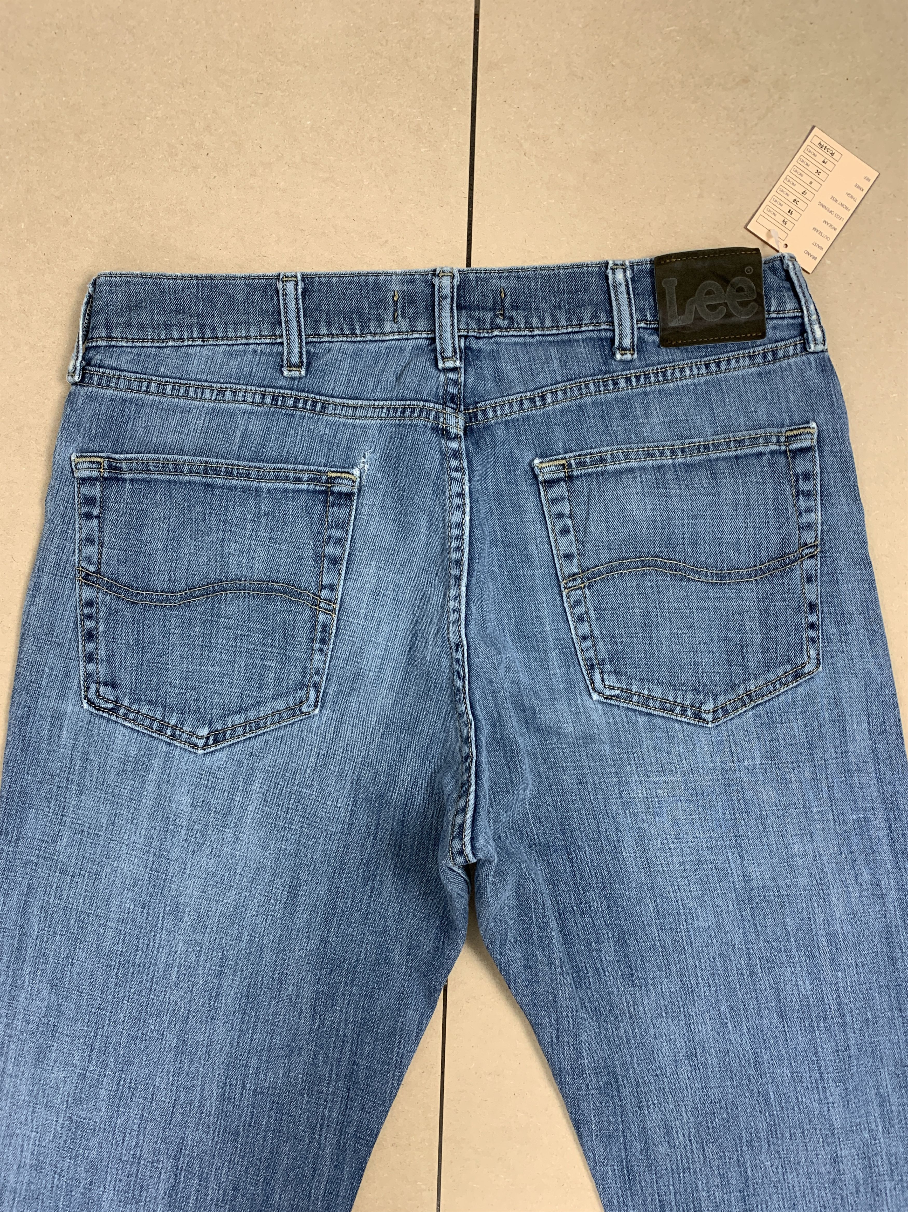 Lee Vintage LEE Faded Straight Cut Mid Wash Jeans Size US 34 / EU 50 - 6 Thumbnail
