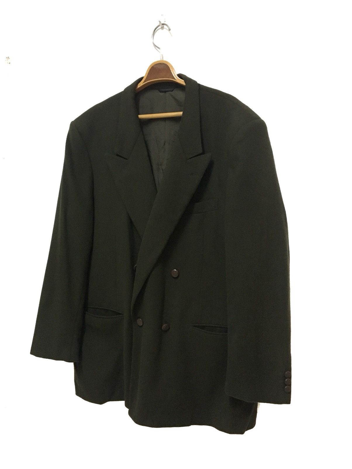 Balenciaga Old Wool Coat Dark Green By Balenciaga Size US L / EU 52-54 / 3 - 3 Thumbnail