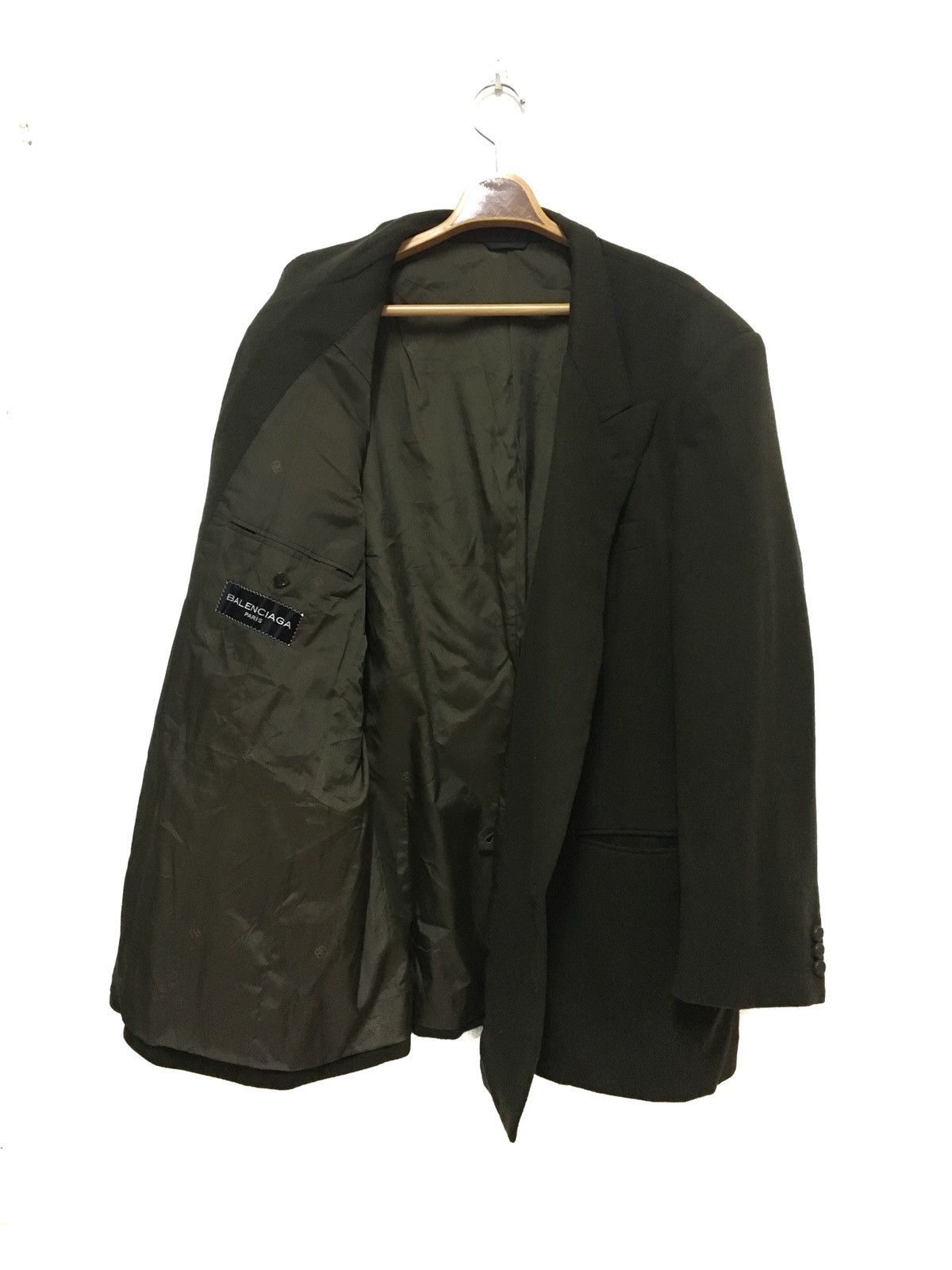 Balenciaga Old Wool Coat Dark Green By Balenciaga Size US L / EU 52-54 / 3 - 4 Thumbnail
