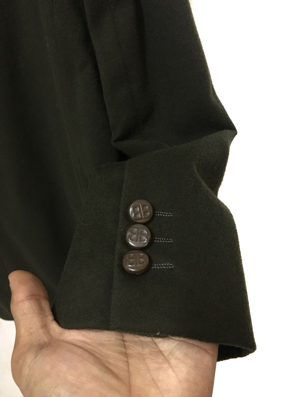 Balenciaga Old Wool Coat Dark Green By Balenciaga Size US L / EU 52-54 / 3 - 8 Thumbnail