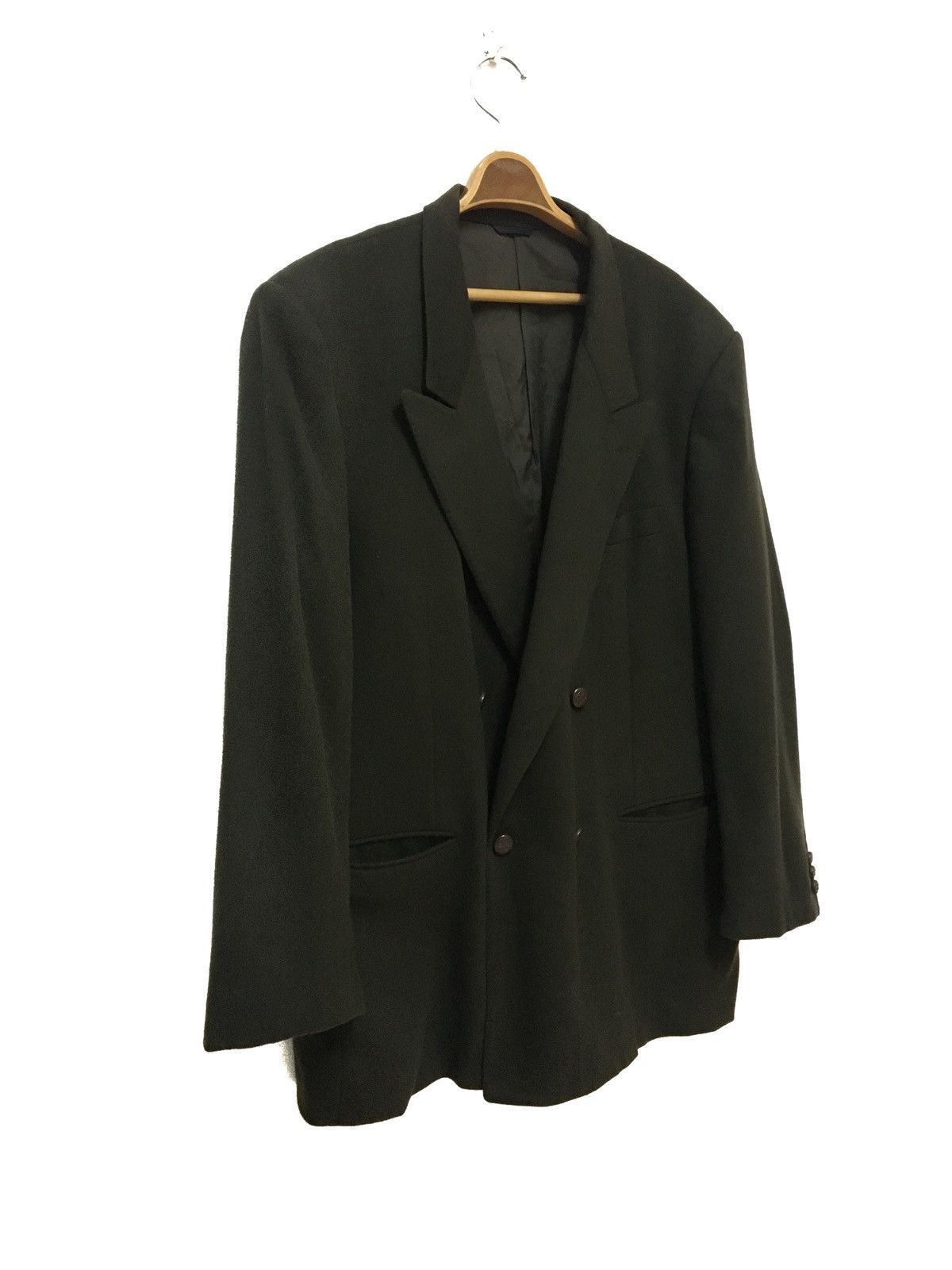 Balenciaga Old Wool Coat Dark Green By Balenciaga Size US L / EU 52-54 / 3 - 2 Thumbnail