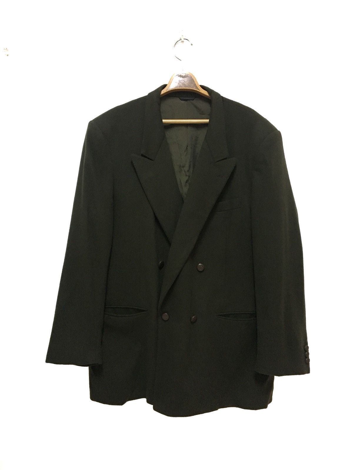Balenciaga Old Wool Coat Dark Green By Balenciaga Size US L / EU 52-54 / 3 - 1 Thumbnail