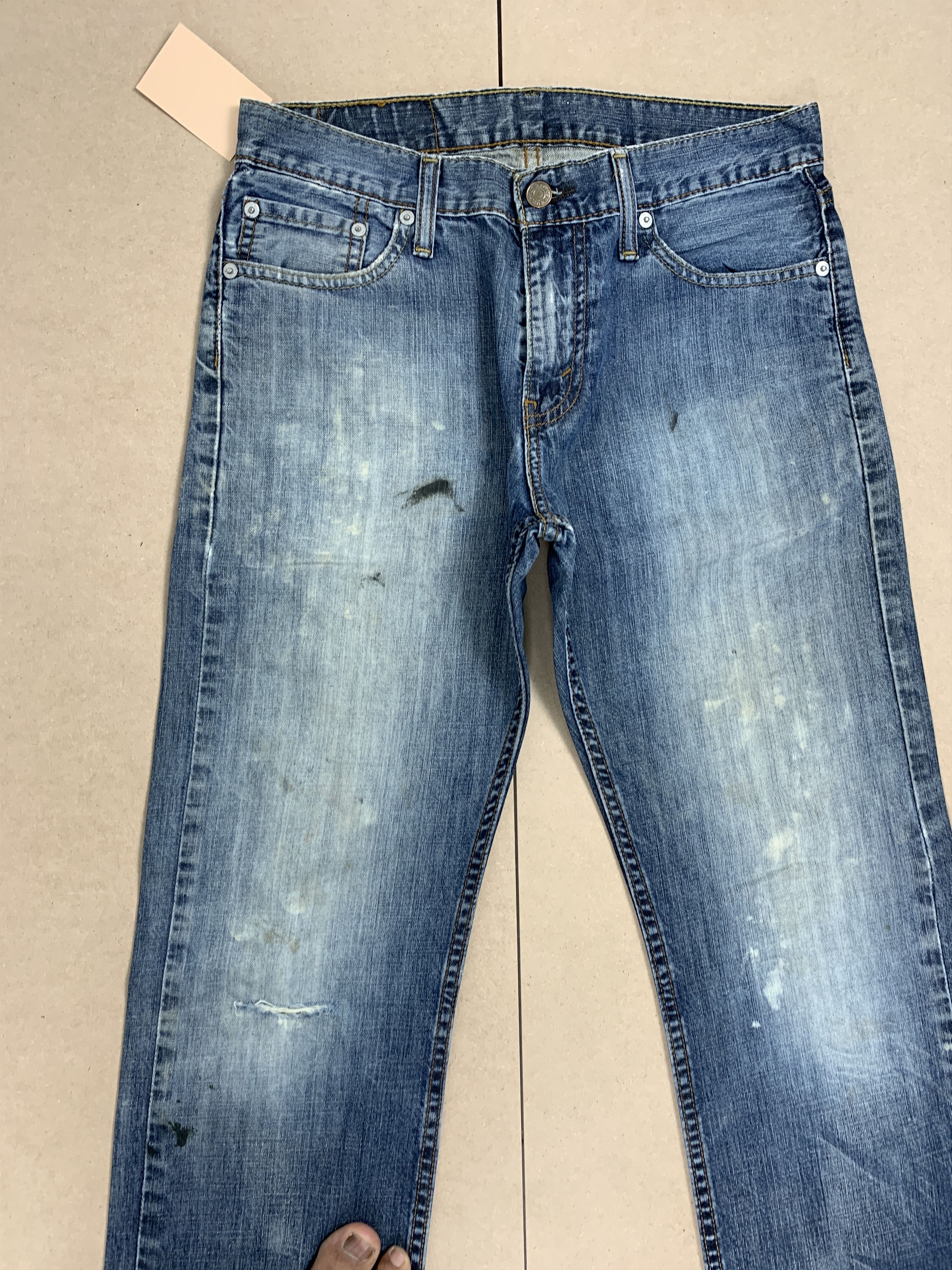 Levi's × Vintage Vintage LEVI'S 514 Distressed Faded Straight Cut Jeans Size US 31 - 3 Thumbnail
