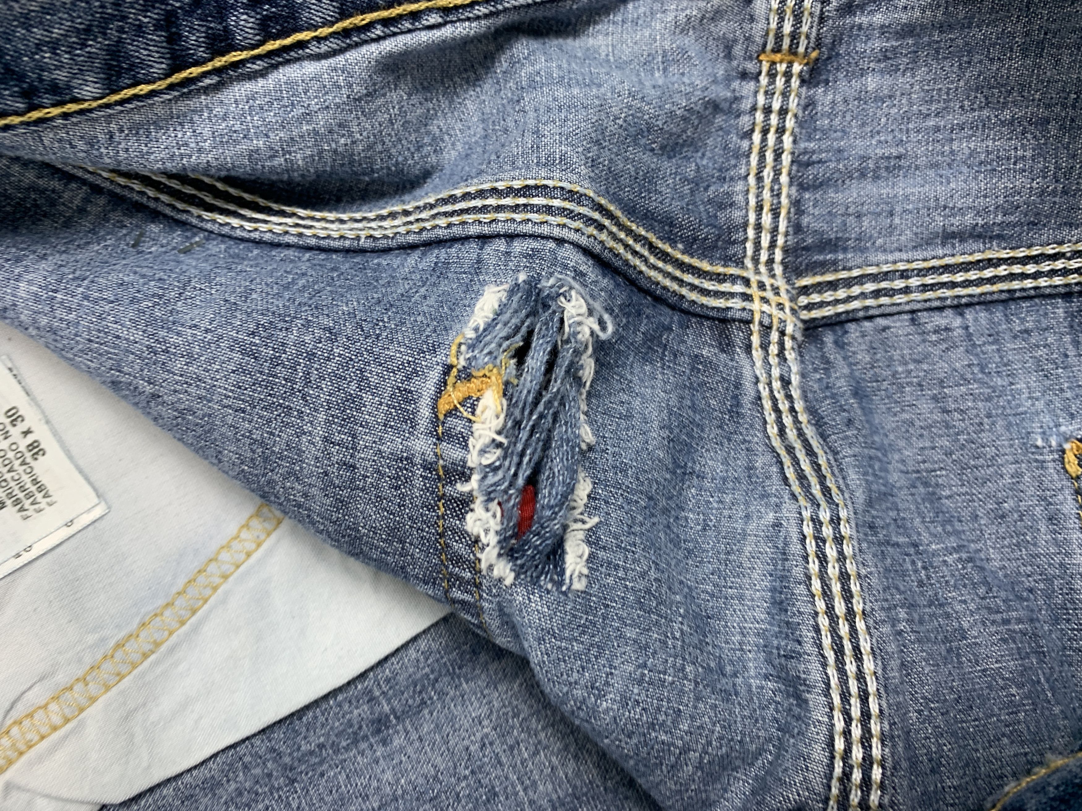 Levi's × Vintage Vintage Levis 568 Carpenter Straight Cut Faded Blue Jeans Size US 40 / EU 56 - 16 Thumbnail
