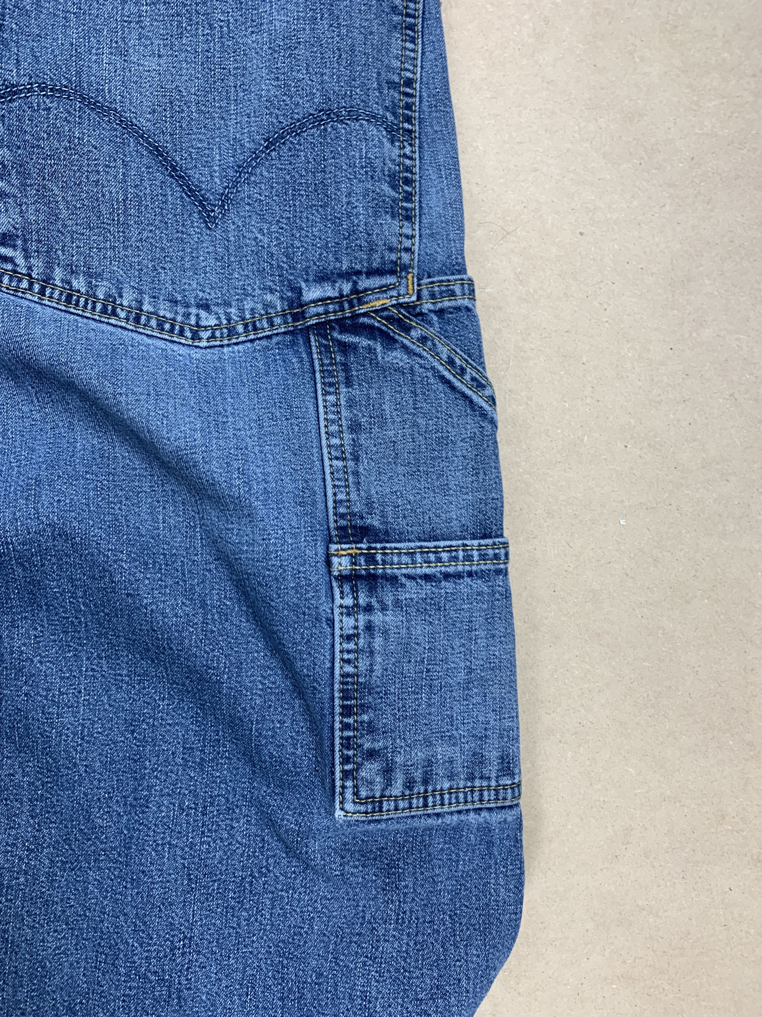 Levi's × Vintage Vintage Levis 568 Carpenter Straight Cut Faded Blue Jeans Size US 40 / EU 56 - 9 Thumbnail