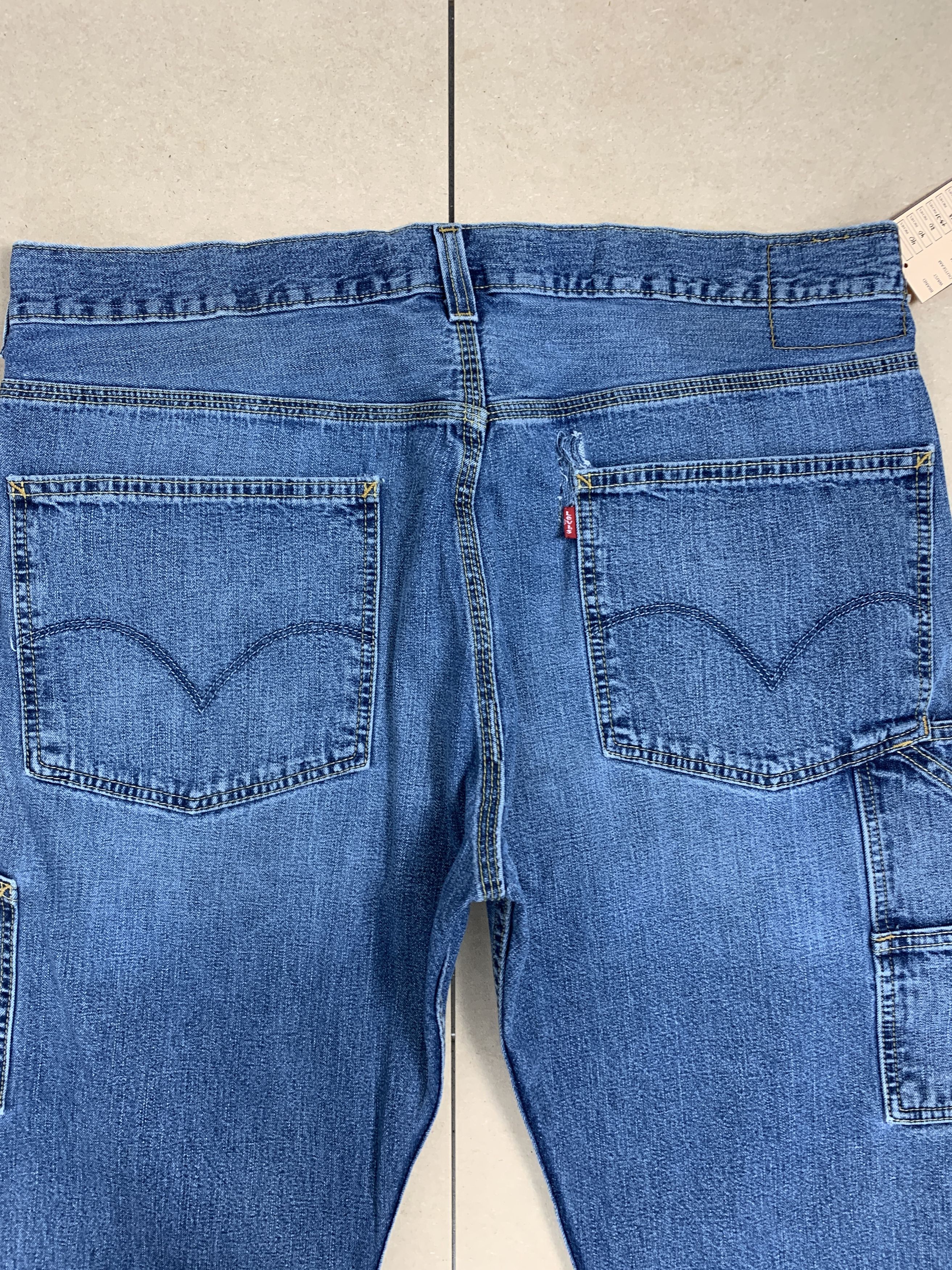 Levi's × Vintage Vintage Levis 568 Carpenter Straight Cut Faded Blue Jeans Size US 40 / EU 56 - 7 Thumbnail