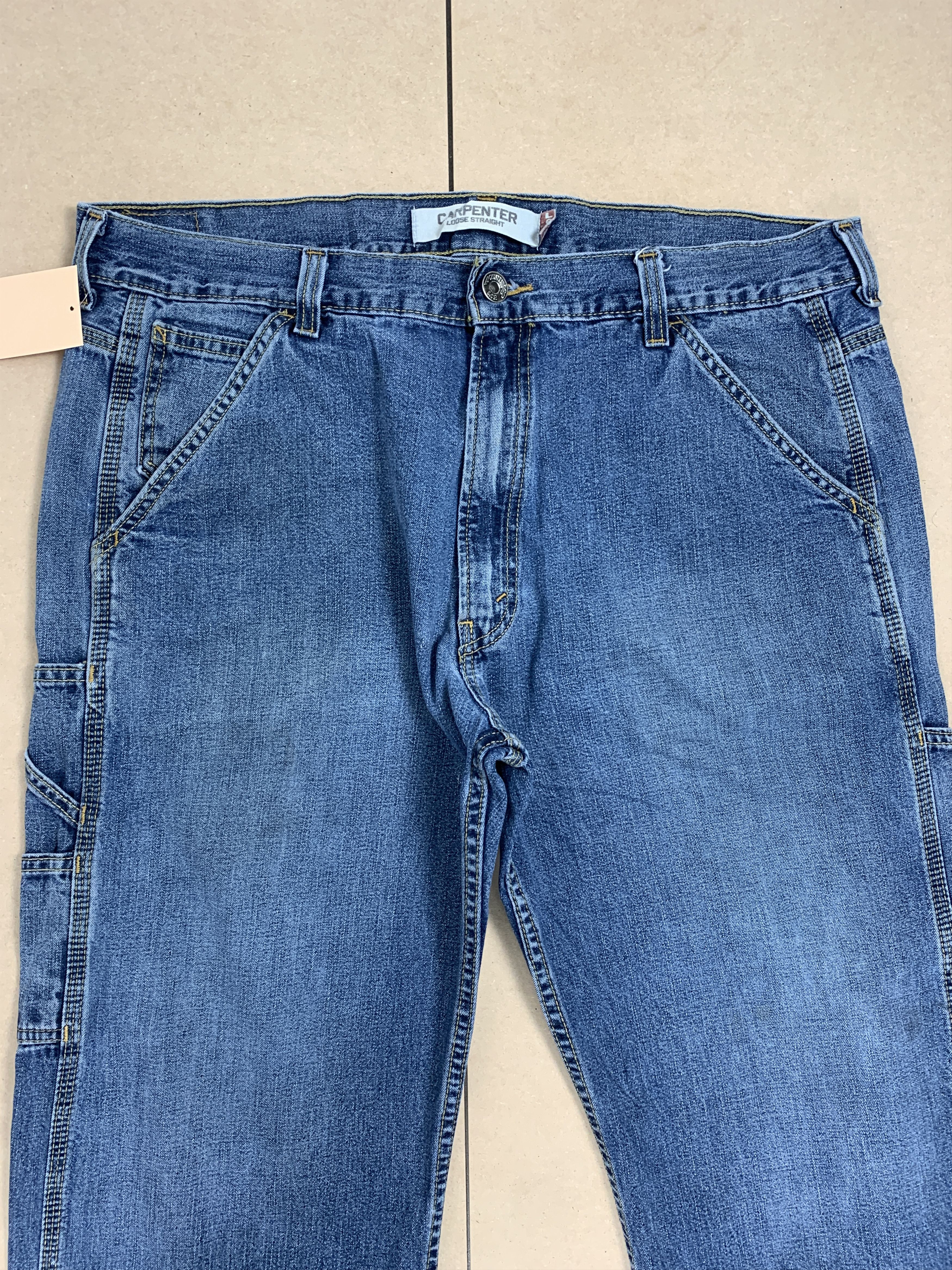 Levi's × Vintage Vintage Levis 568 Carpenter Straight Cut Faded Blue Jeans Size US 40 / EU 56 - 2 Thumbnail