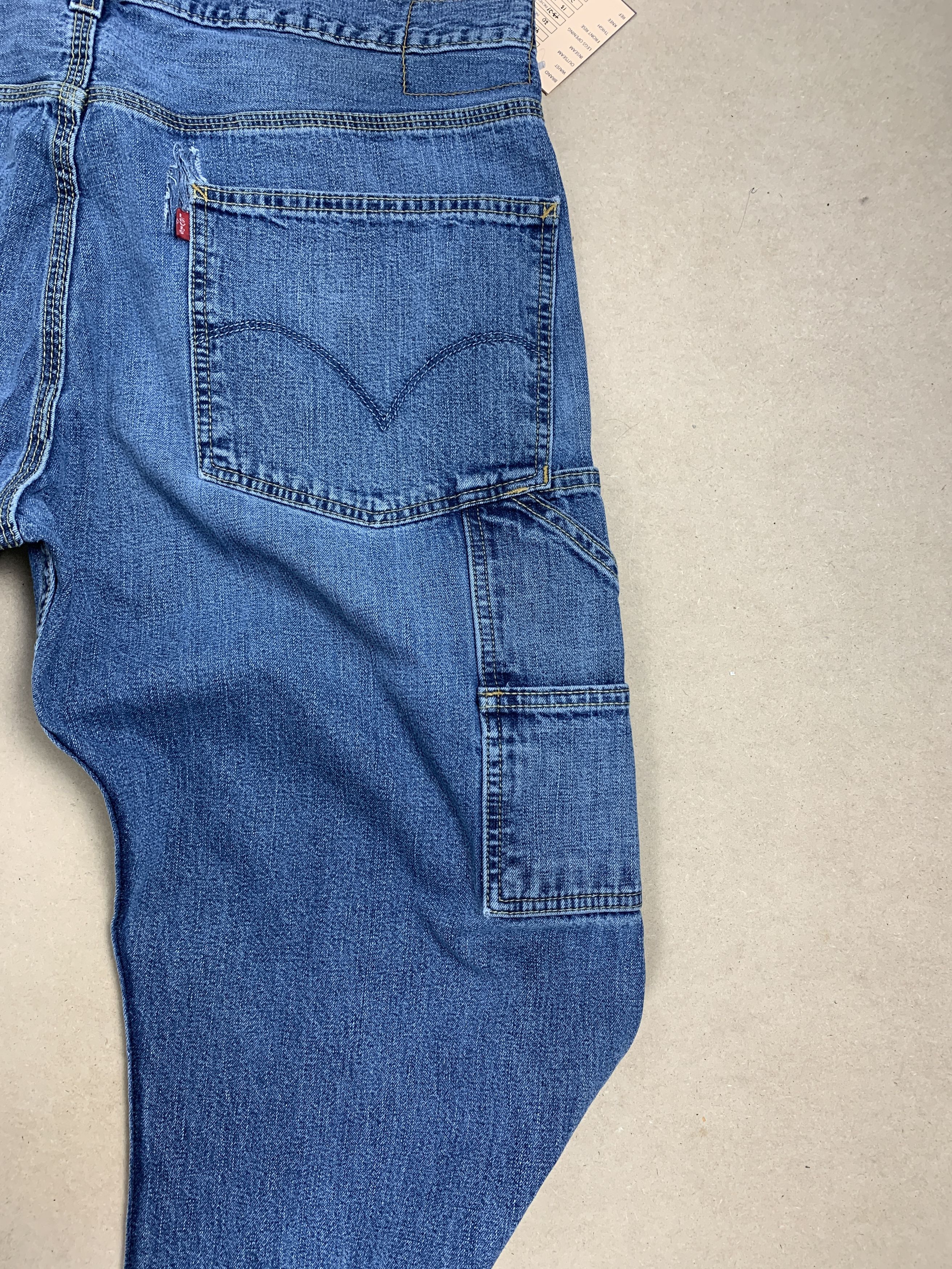 Levi's × Vintage Vintage Levis 568 Carpenter Straight Cut Faded Blue Jeans Size US 40 / EU 56 - 10 Thumbnail