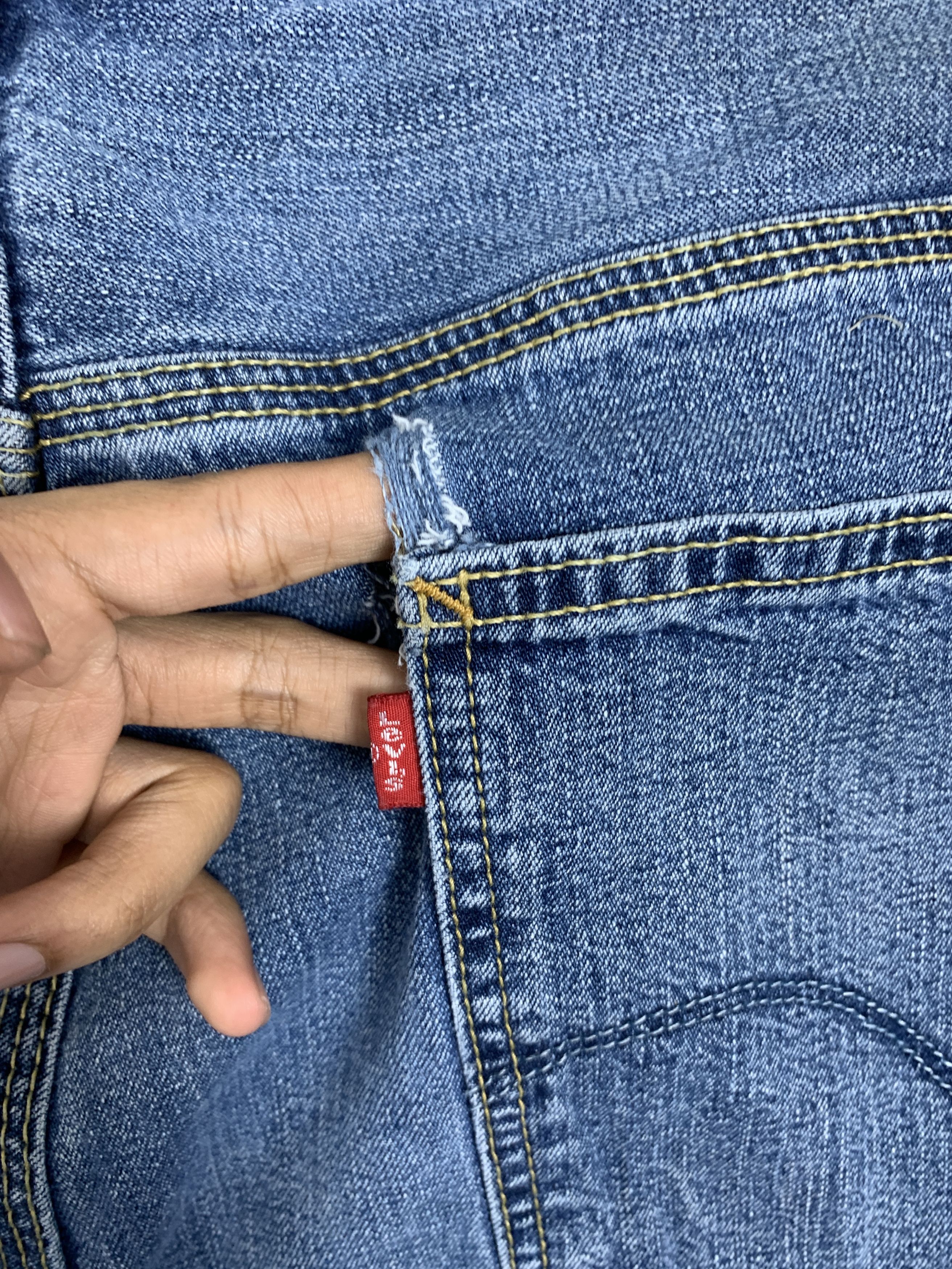 Levi's × Vintage Vintage Levis 568 Carpenter Straight Cut Faded Blue Jeans Size US 40 / EU 56 - 15 Thumbnail