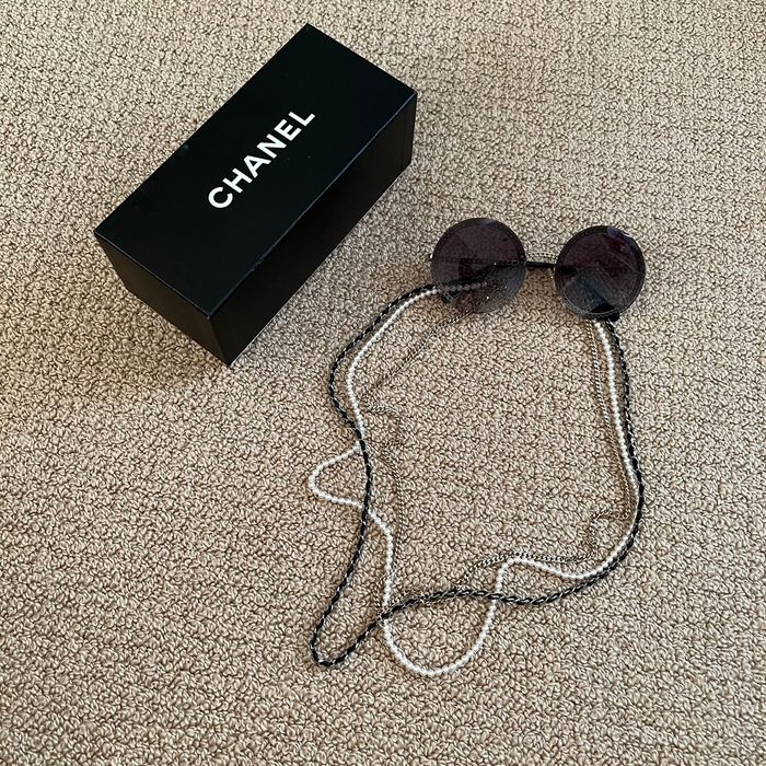 Chanel Single Chain Round Sunglasses