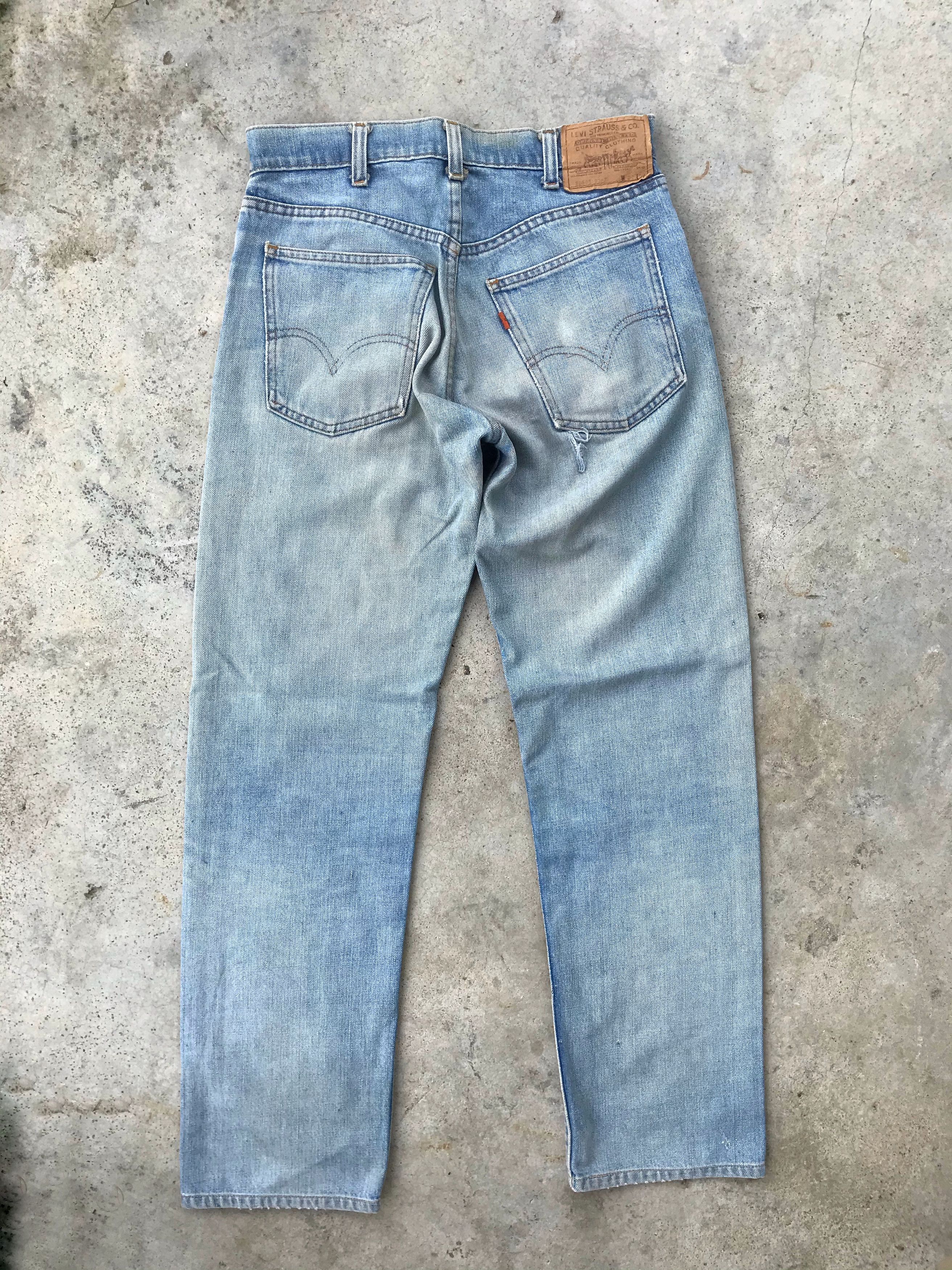 Levi's Vintage 80s Levi's orange tag blue denim jeans 28x29 Size US 28 / EU 44 - 5 Thumbnail