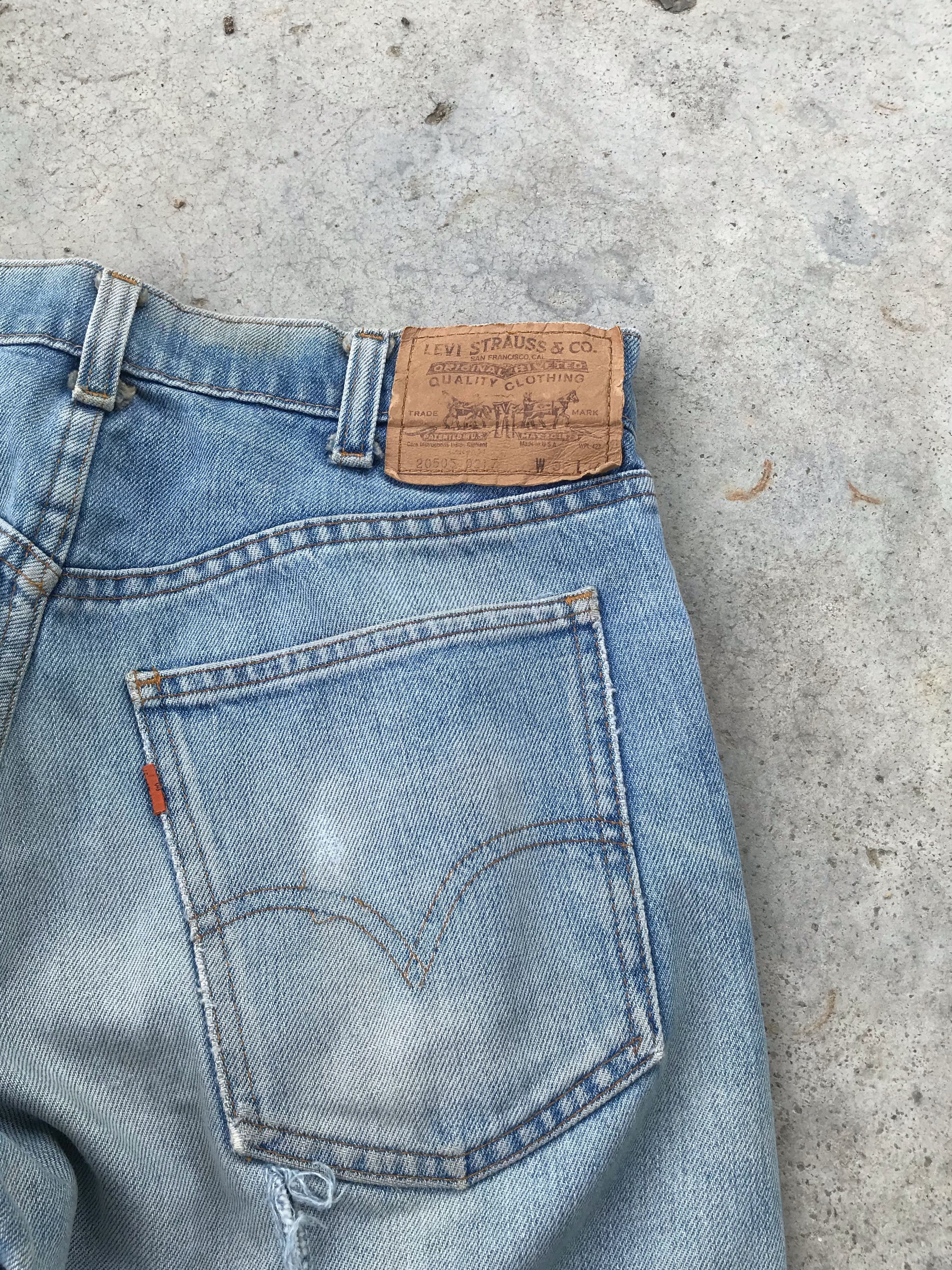 Levi's Vintage 80s Levi's orange tag blue denim jeans 28x29 Size US 28 / EU 44 - 6 Thumbnail
