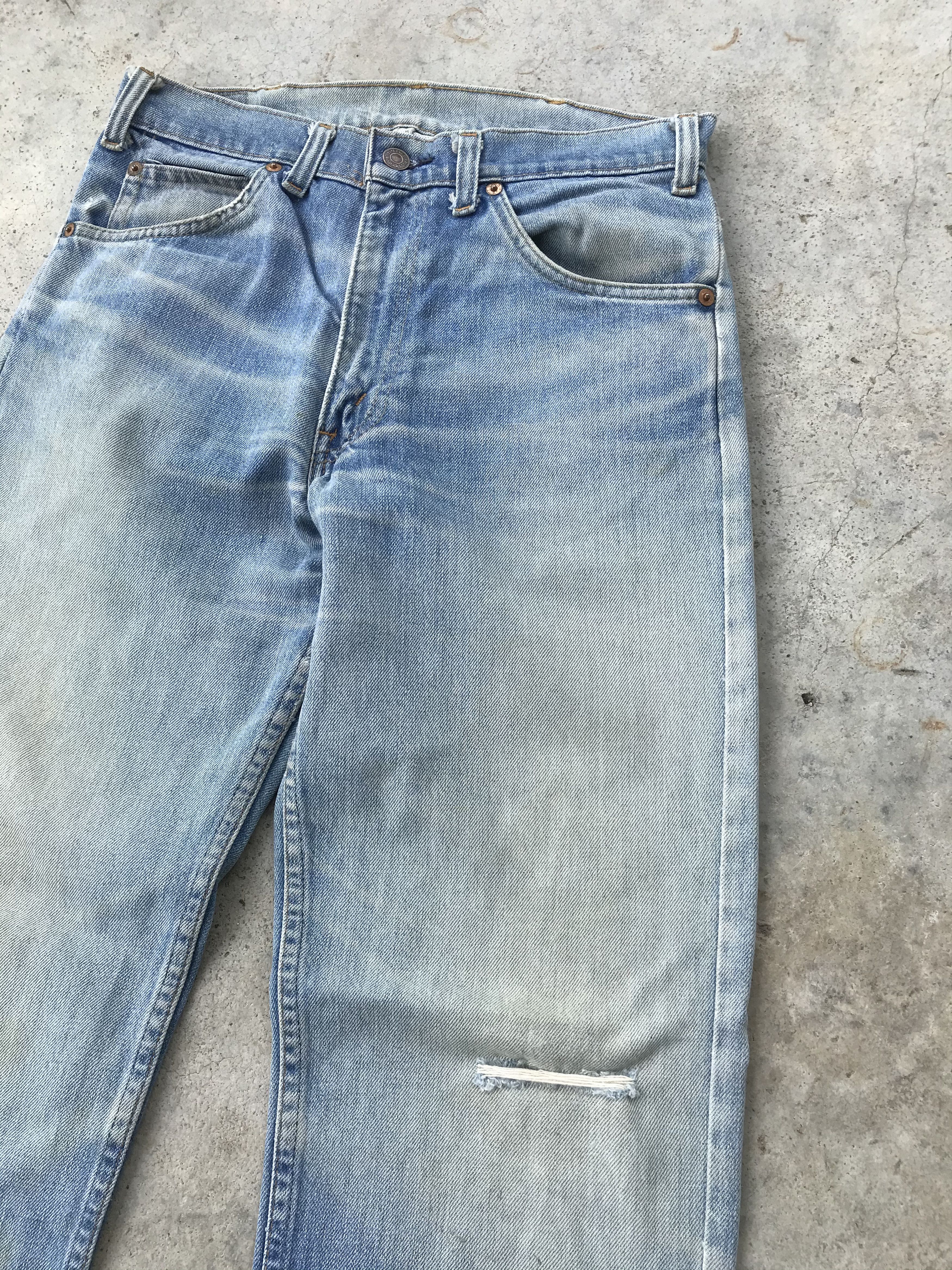 Levi's Vintage 80s Levi's orange tag blue denim jeans 28x29 Size US 28 / EU 44 - 4 Thumbnail