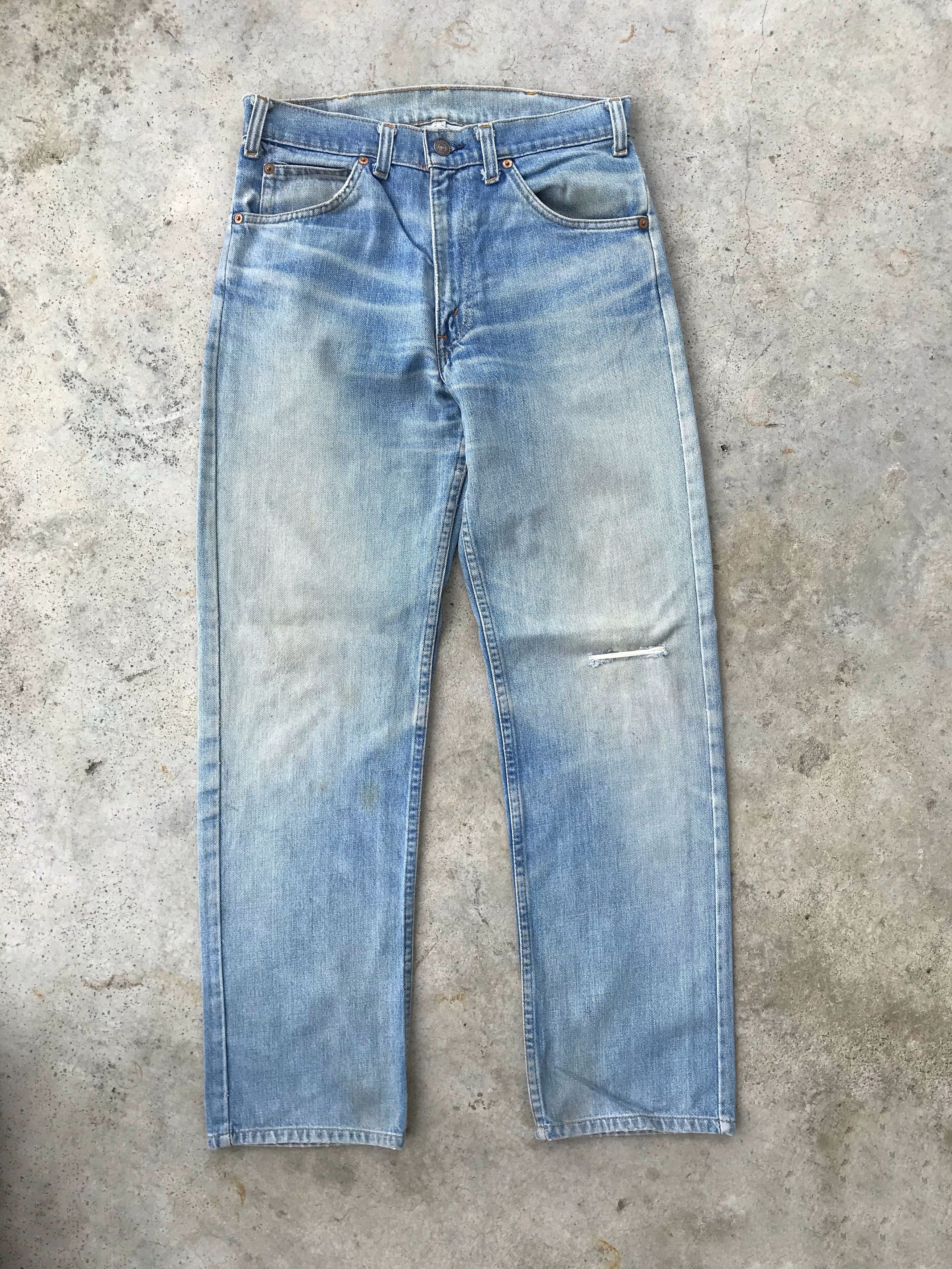 Levi's Vintage 80s Levi's orange tag blue denim jeans 28x29 Size US 28 / EU 44 - 1 Thumbnail