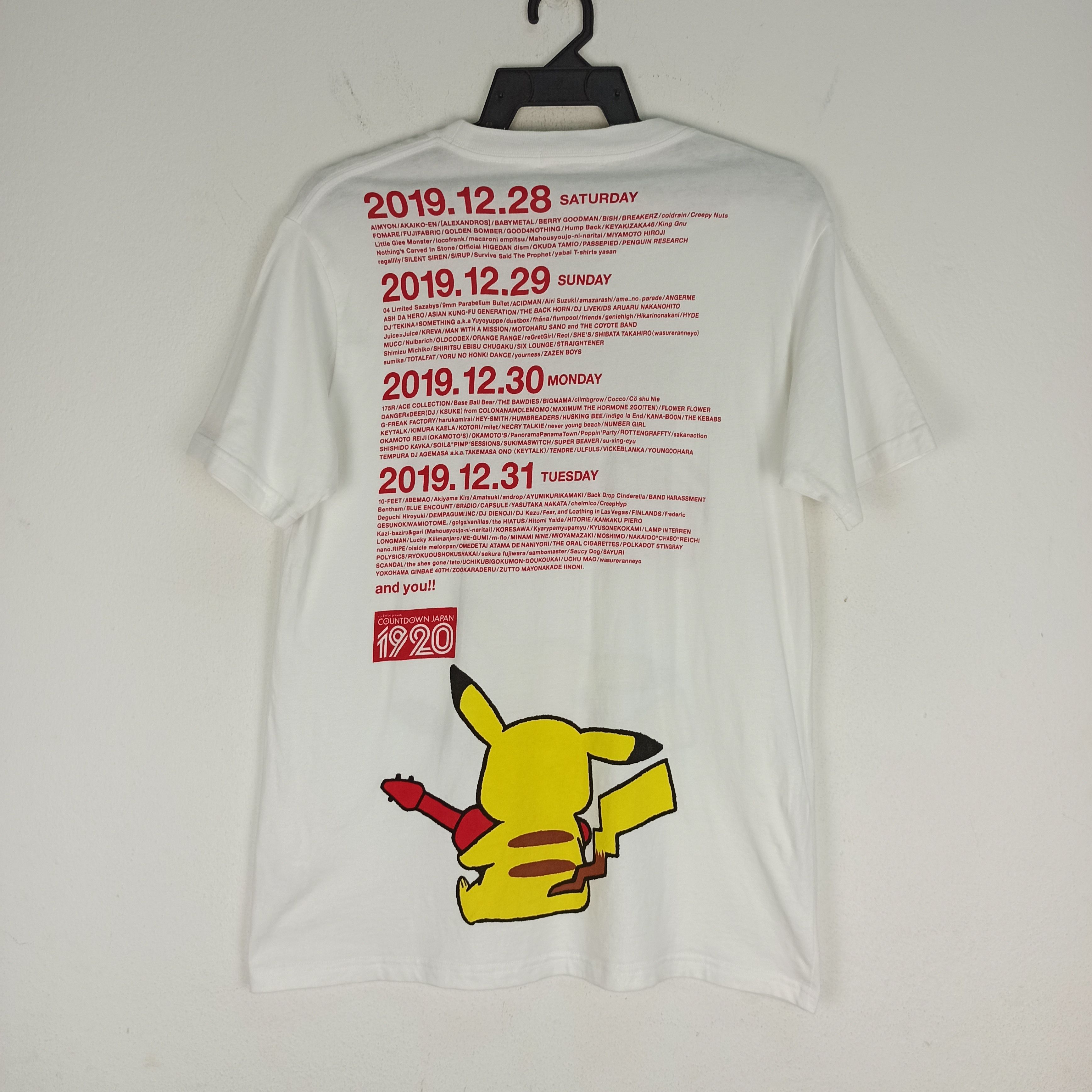 Anime 🔥 Pokemon Pikachu Countdown Japan Print Mirror Tshirt Size US M / EU 48-50 / 2 - 5 Thumbnail