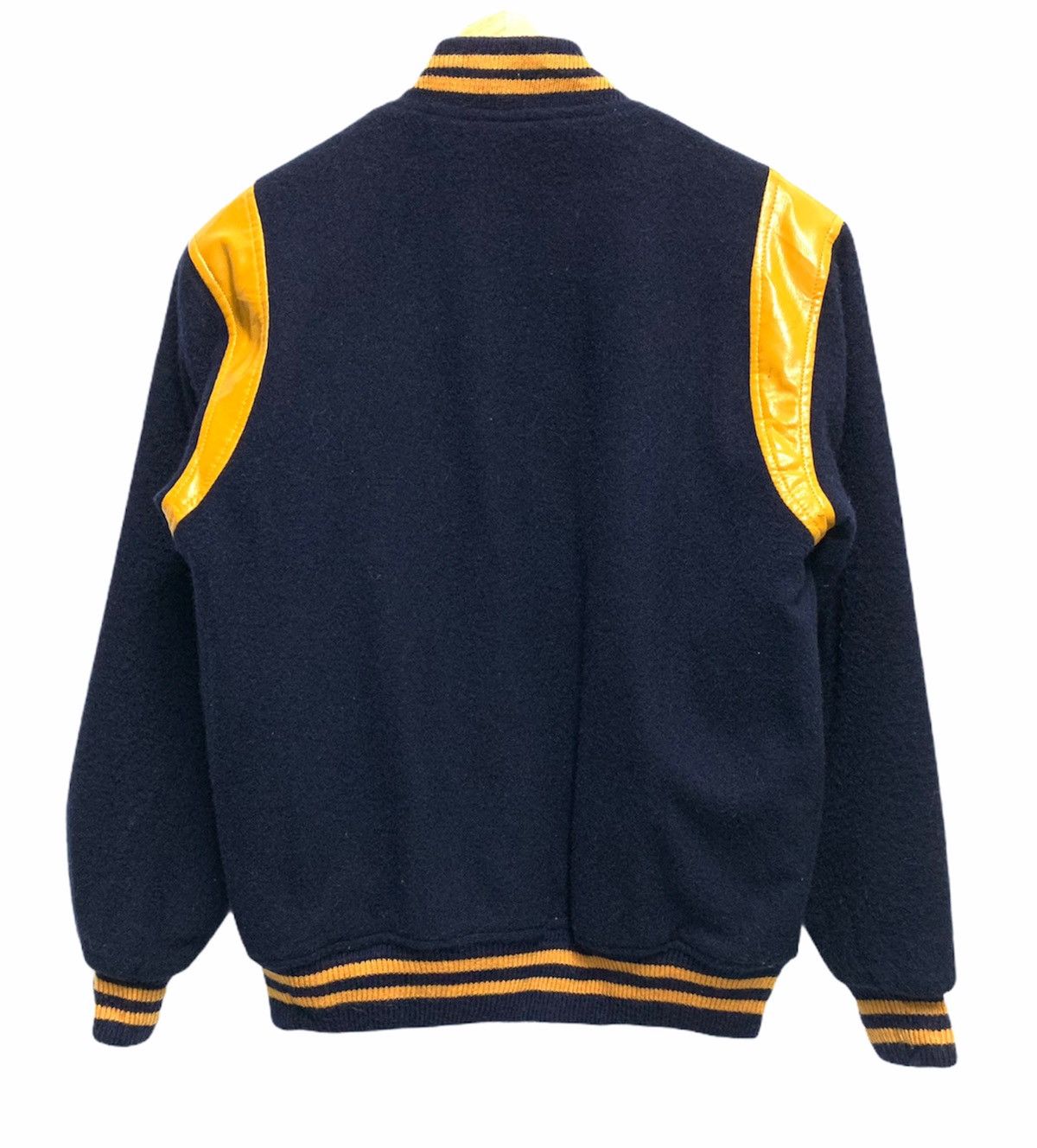 Vintage RARE‼️Baseball Plain Teddy Varsity Letterman Jacket Slimane Size US S / EU 44-46 / 1 - 3 Thumbnail