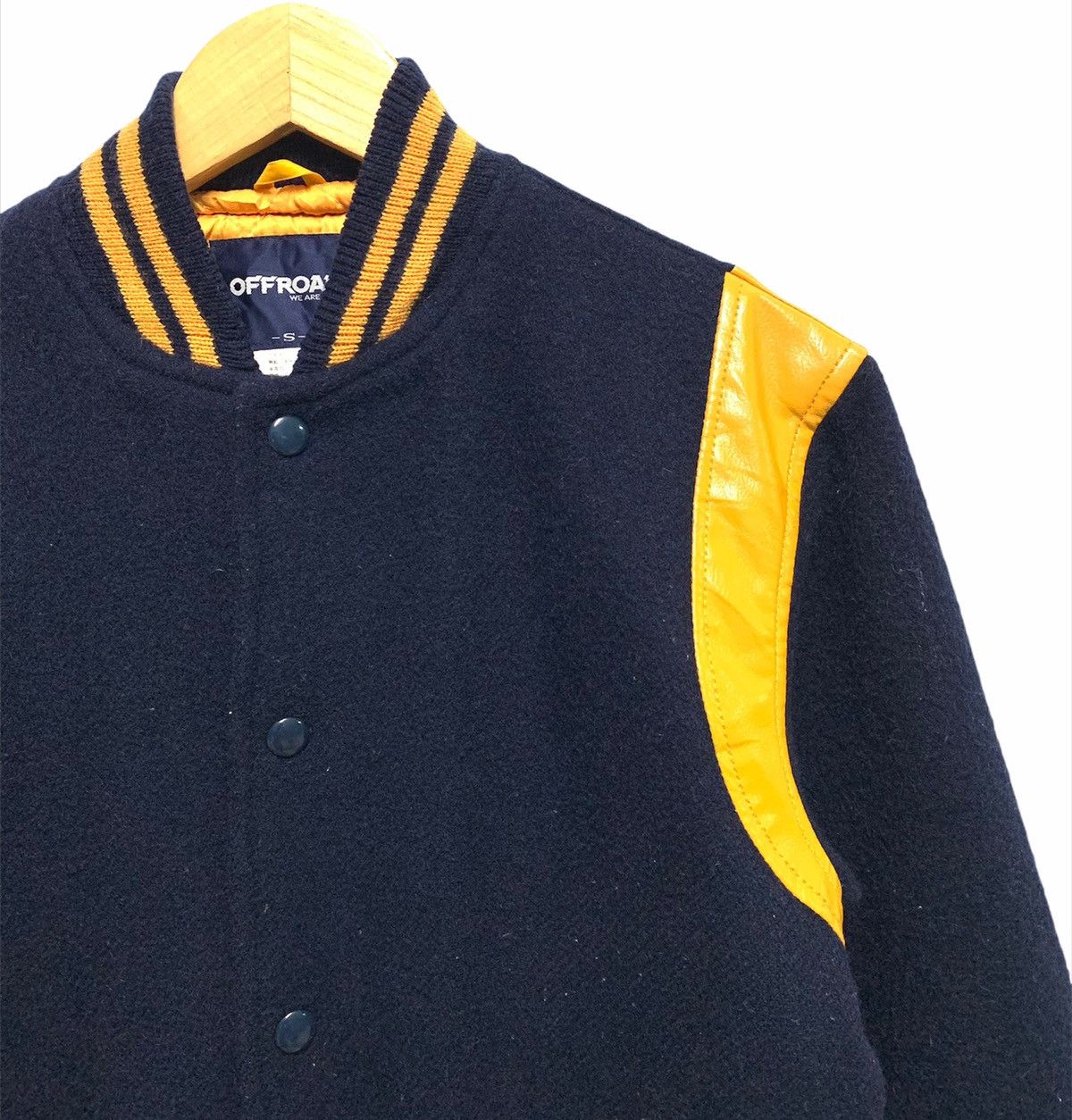 Vintage RARE‼️Baseball Plain Teddy Varsity Letterman Jacket Slimane Size US S / EU 44-46 / 1 - 2 Thumbnail