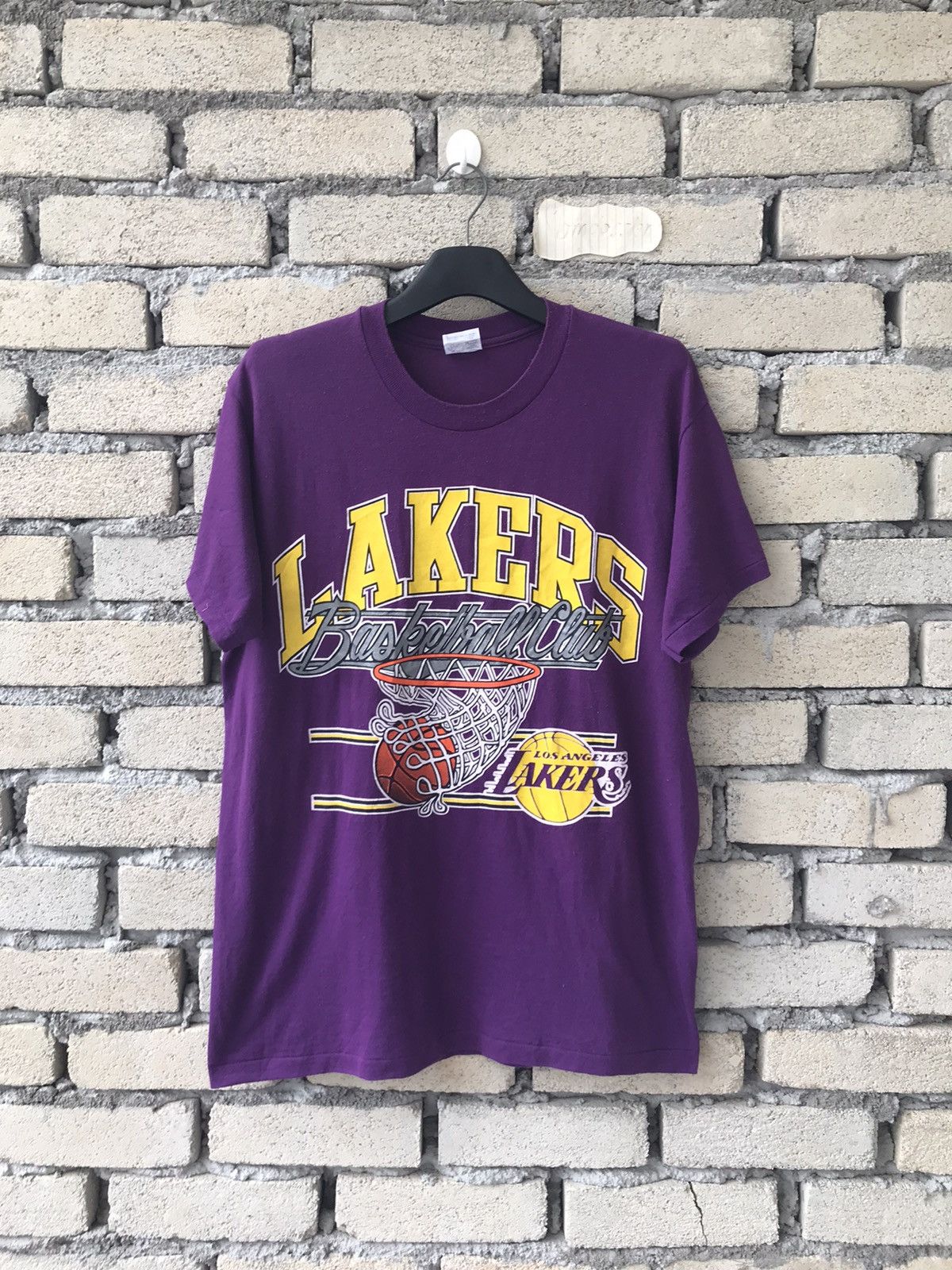 NBA × Vintage Vintage 80s NBA Los Angeles Lakers Made In USA by Stedman Size US L / EU 52-54 / 3 - 1 Thumbnail