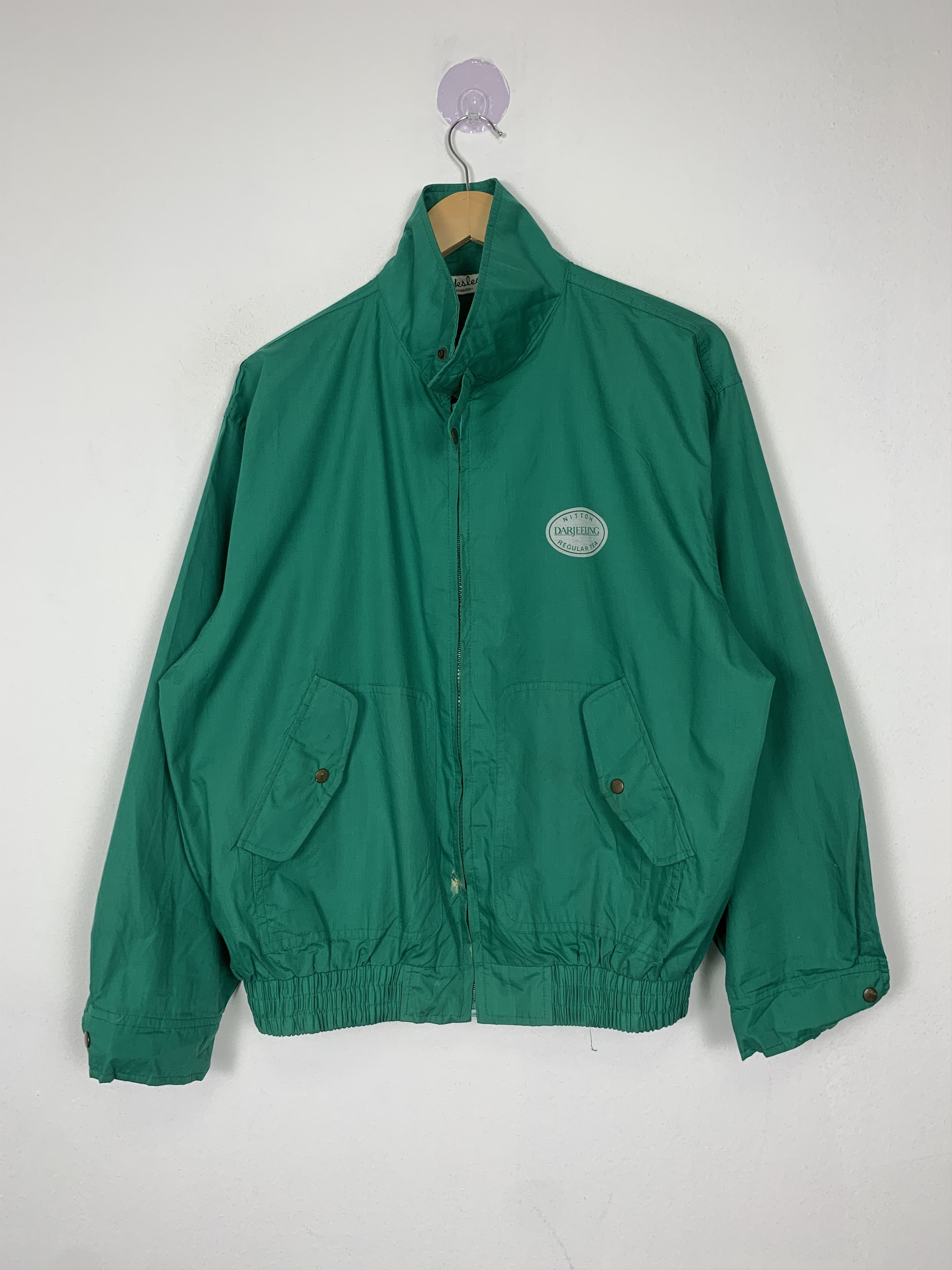 image of Vintage Oak & Leaf Zip Up Jacket in Green, Men's (Size Medium)