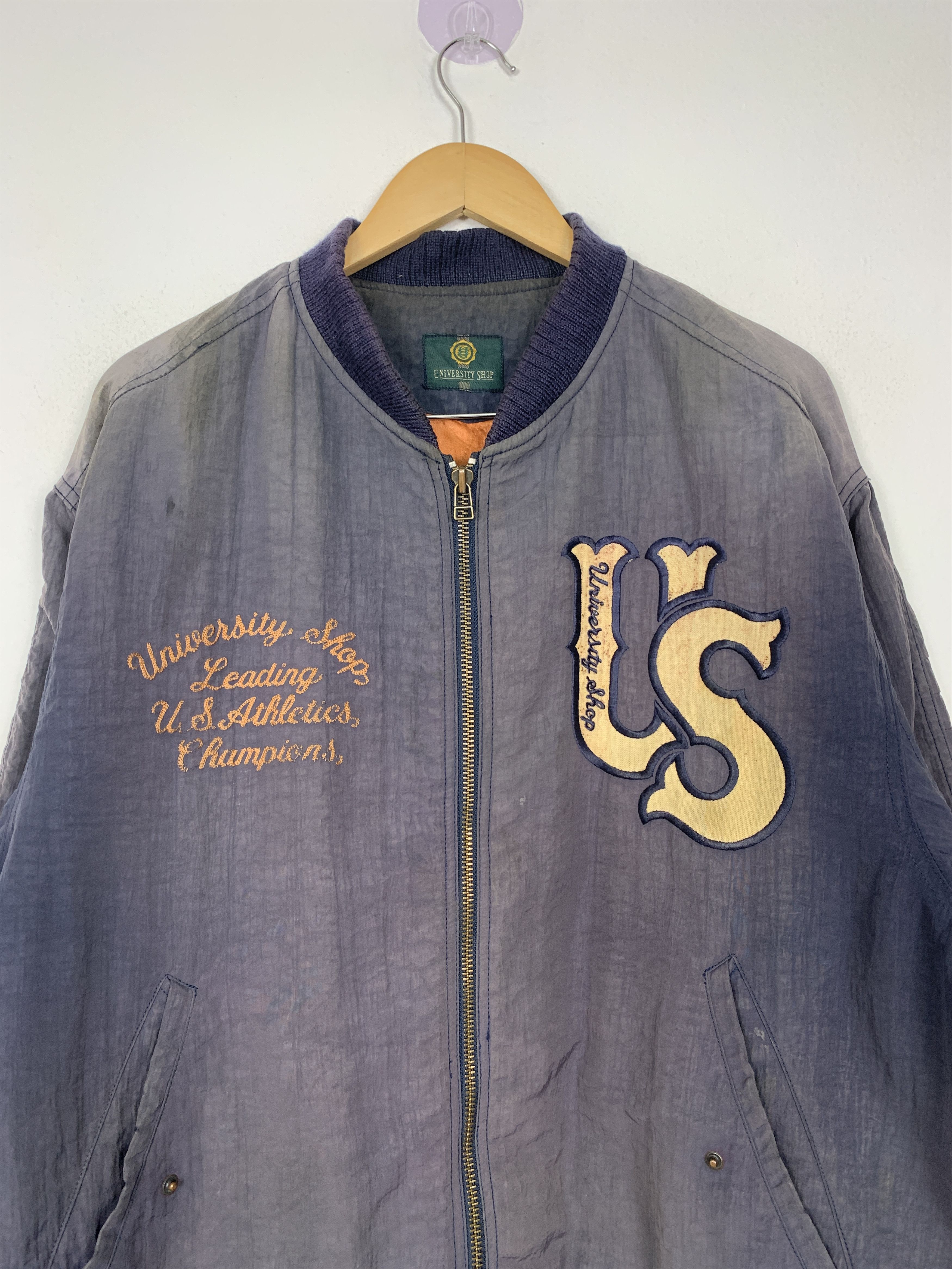 Japanese Brand Vintage US Faded Zip Up Bombers Jacket J1384 Size US M / EU 48-50 / 2 - 2 Thumbnail