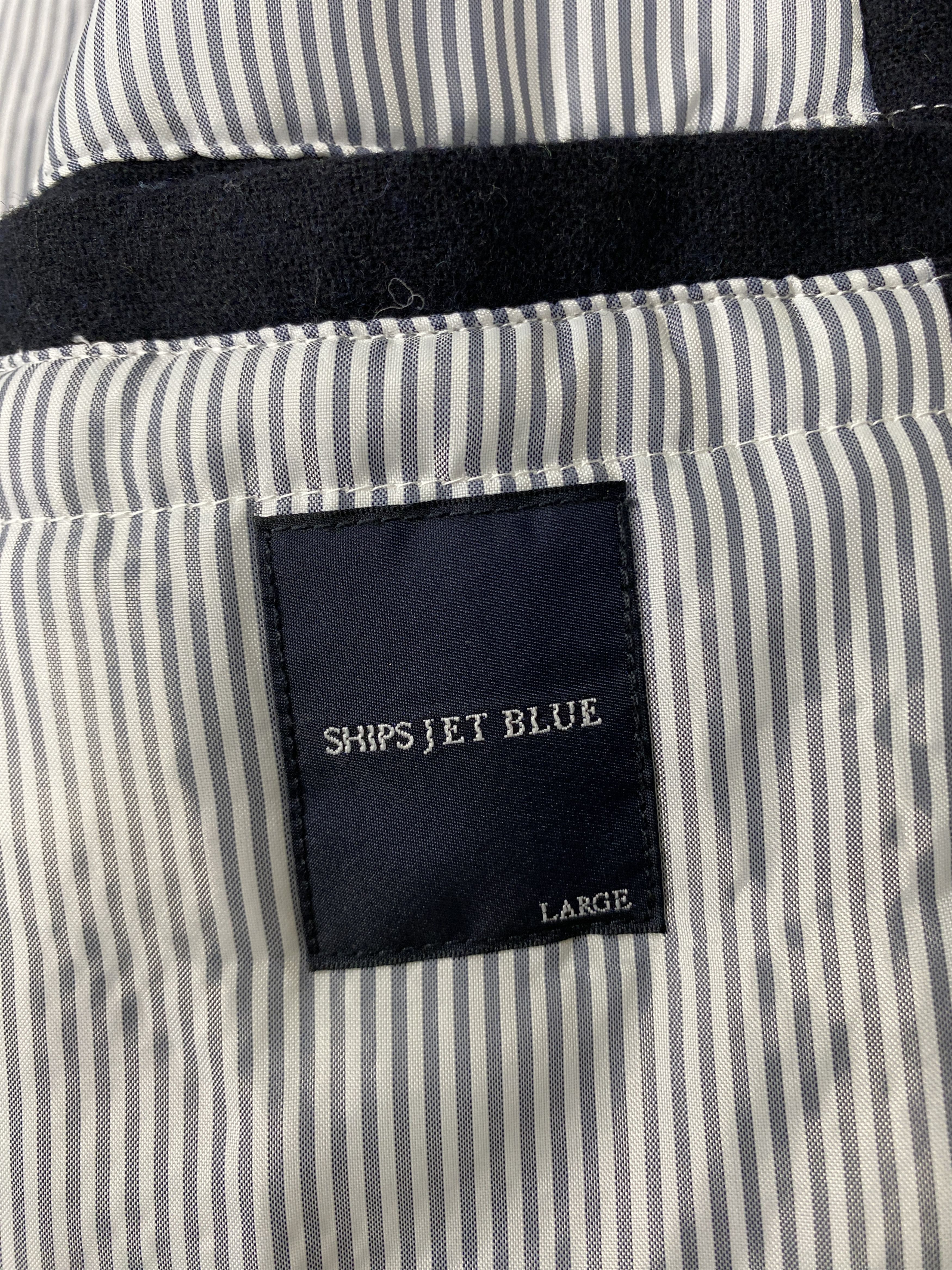 Ships Jet Blue Vintage Ships Jet Blue Hoodie Button Up Jacket J1370 Size US S / EU 44-46 / 1 - 12 Thumbnail
