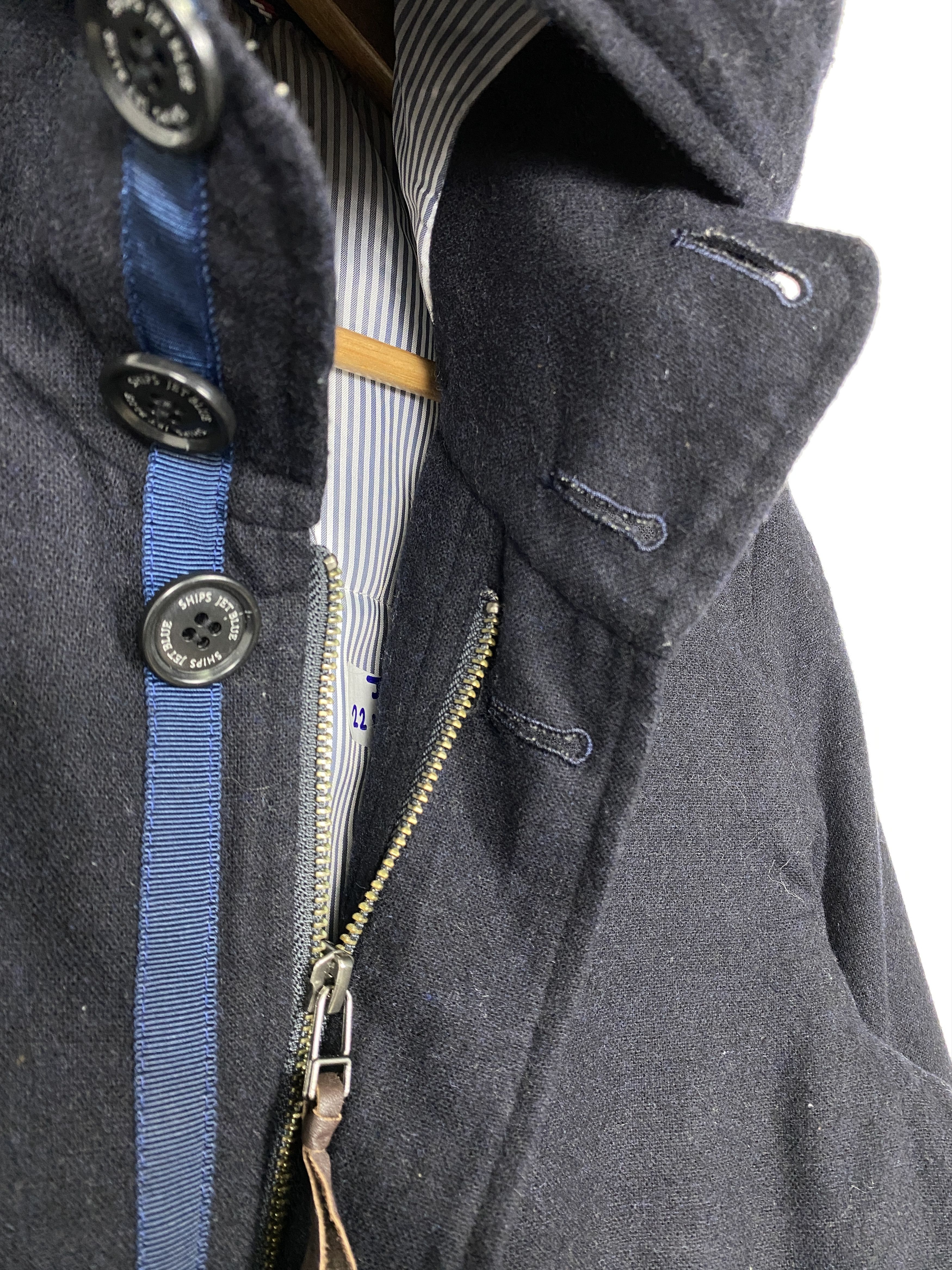 Ships Jet Blue Vintage Ships Jet Blue Hoodie Button Up Jacket J1370 Size US S / EU 44-46 / 1 - 7 Thumbnail