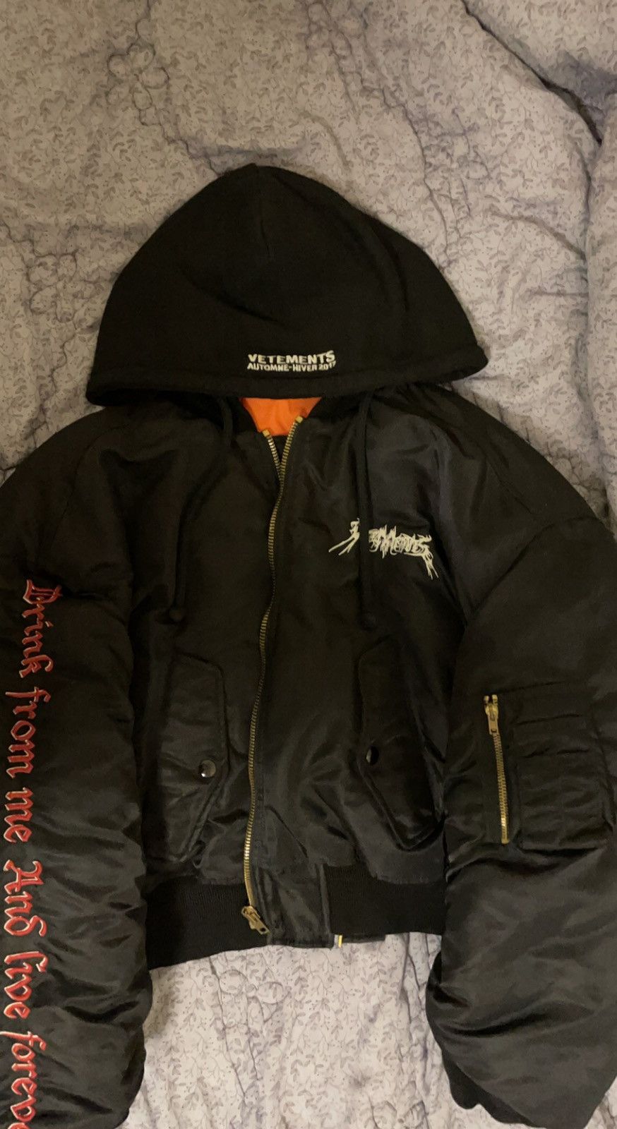 Vetements Total fucking darkness bomber jacket medium | Grailed