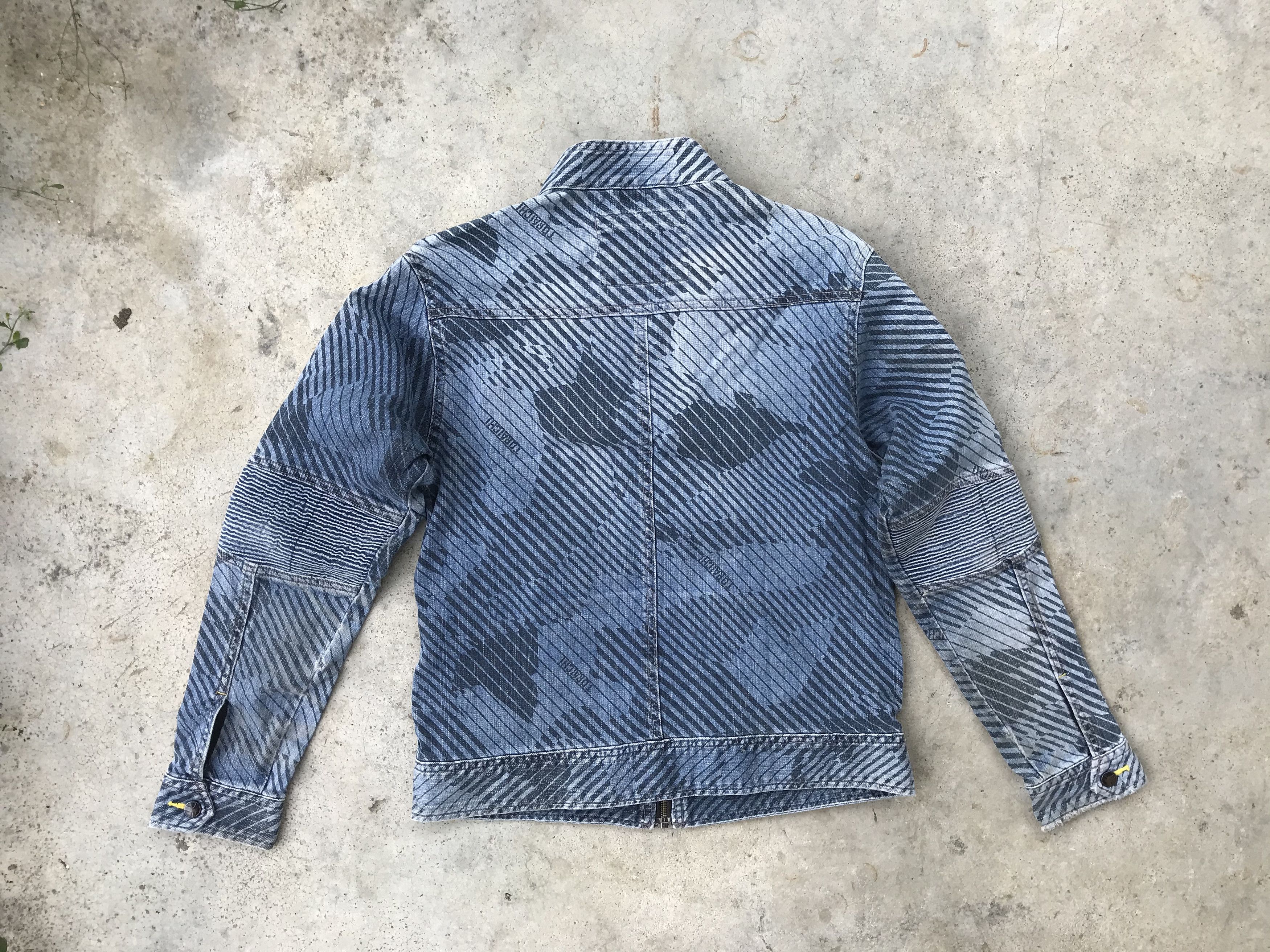 Japanese Brand Tora abstracted blue denim jacket Size US L / EU 52-54 / 3 - 6 Thumbnail