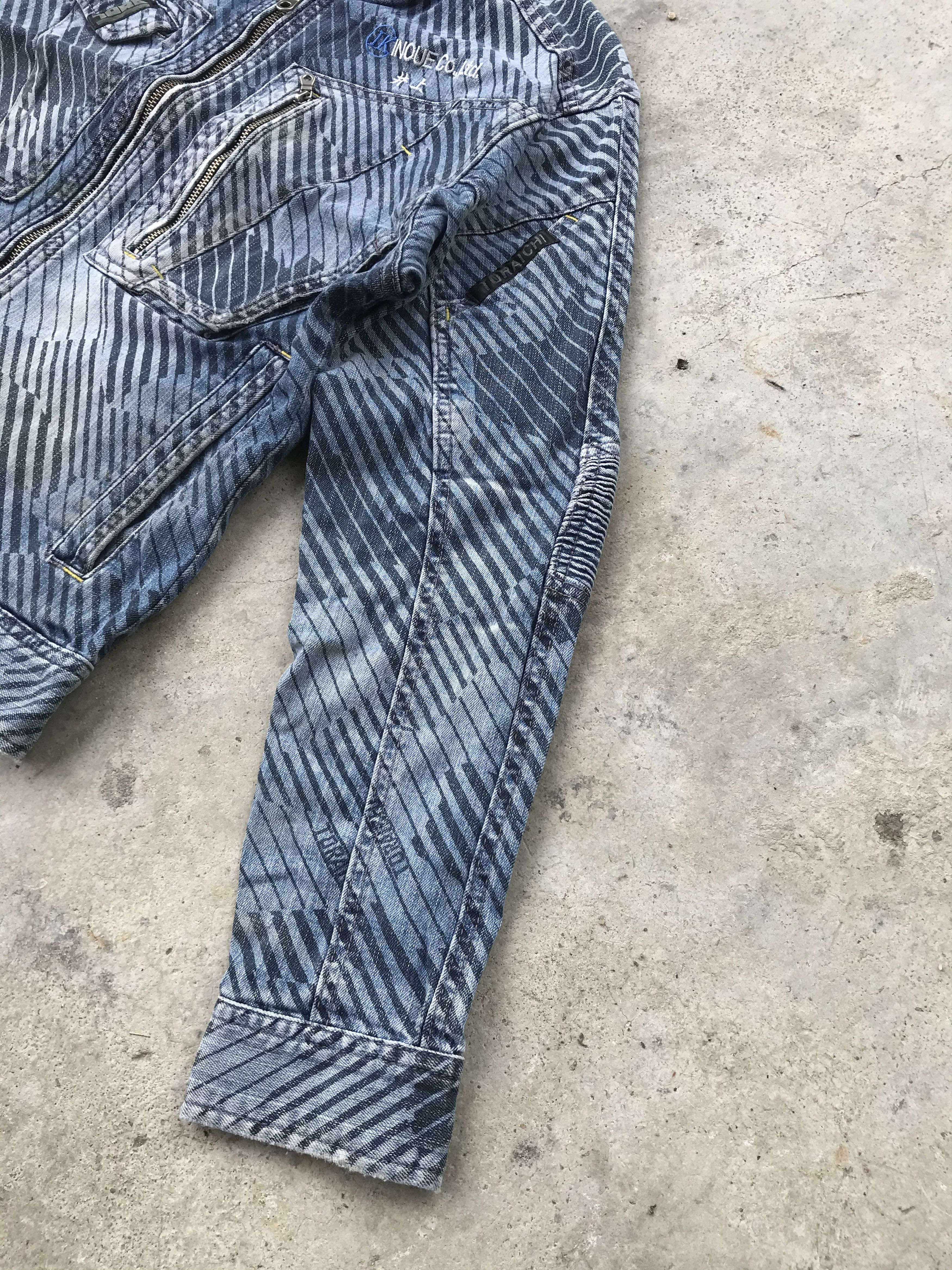 Japanese Brand Tora abstracted blue denim jacket Size US L / EU 52-54 / 3 - 3 Thumbnail