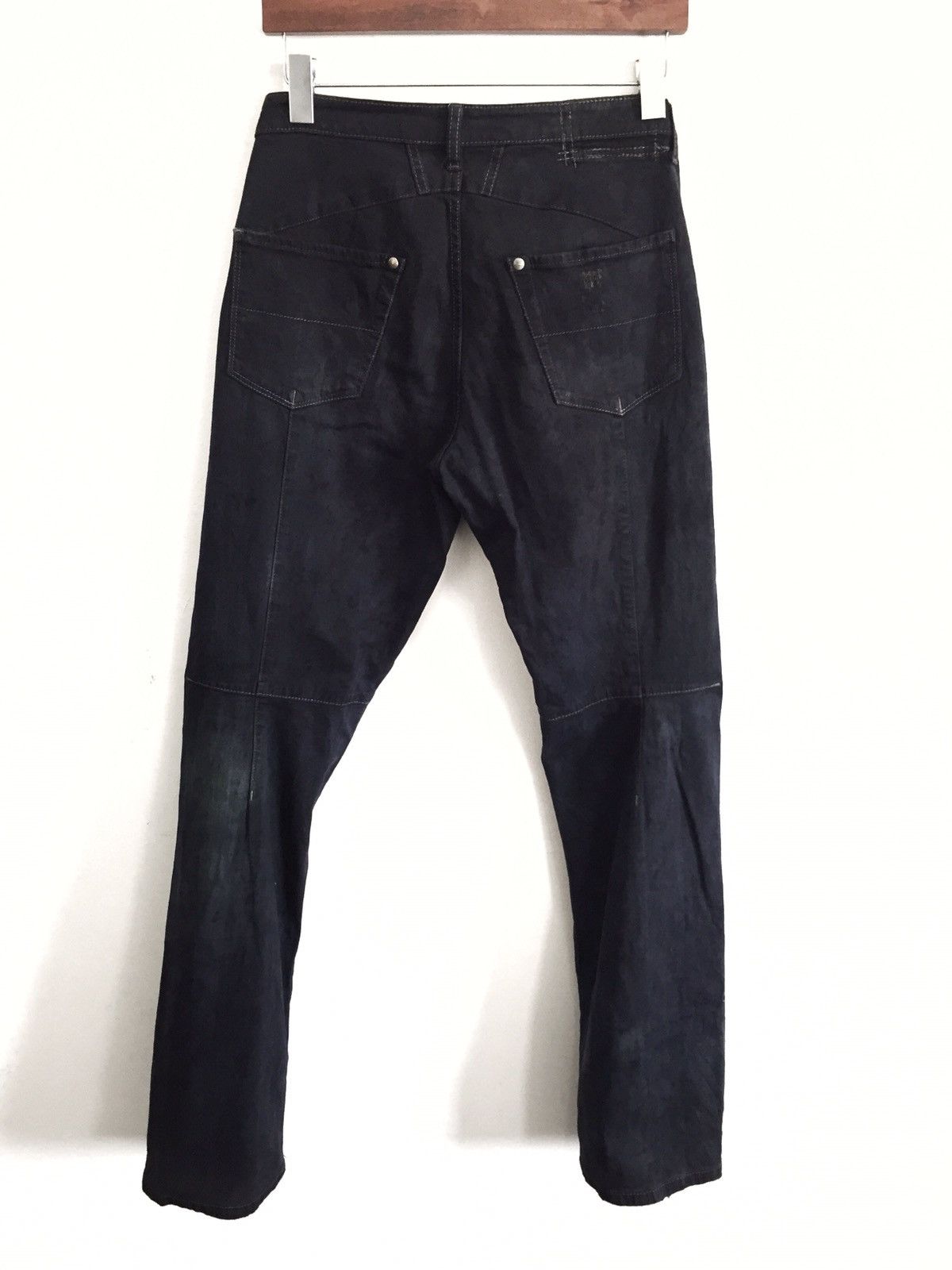 Marithe + Francois Girbaud M.F Girbaud France Dark Slim Fit Biker Denim Size US 32 / EU 48 - 3 Thumbnail