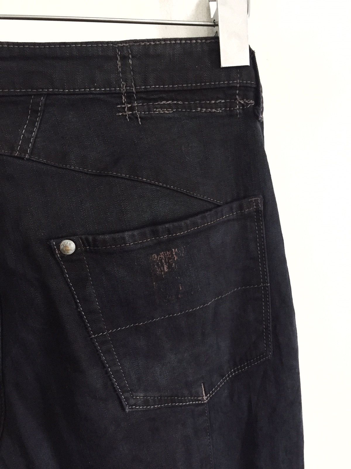 Marithe + Francois Girbaud M.F Girbaud France Dark Slim Fit Biker Denim Size US 32 / EU 48 - 5 Thumbnail