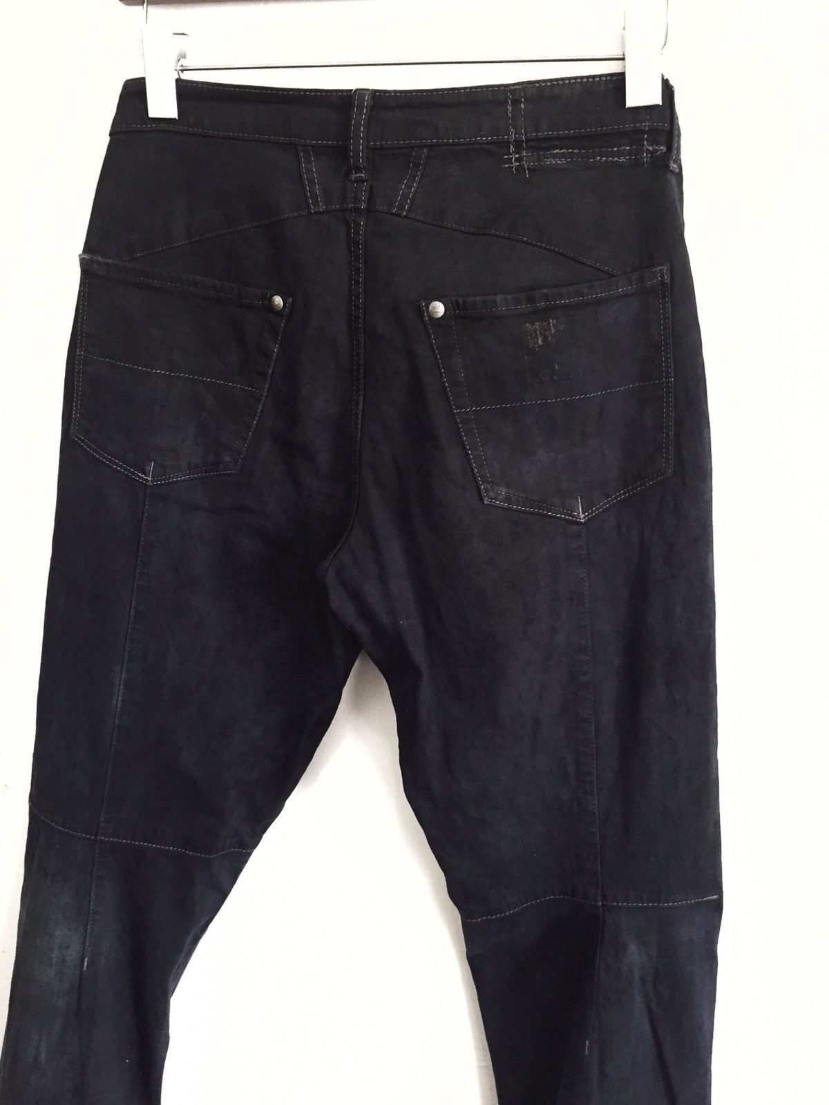 Marithe + Francois Girbaud M.F Girbaud France Dark Slim Fit Biker Denim Size US 32 / EU 48 - 4 Thumbnail