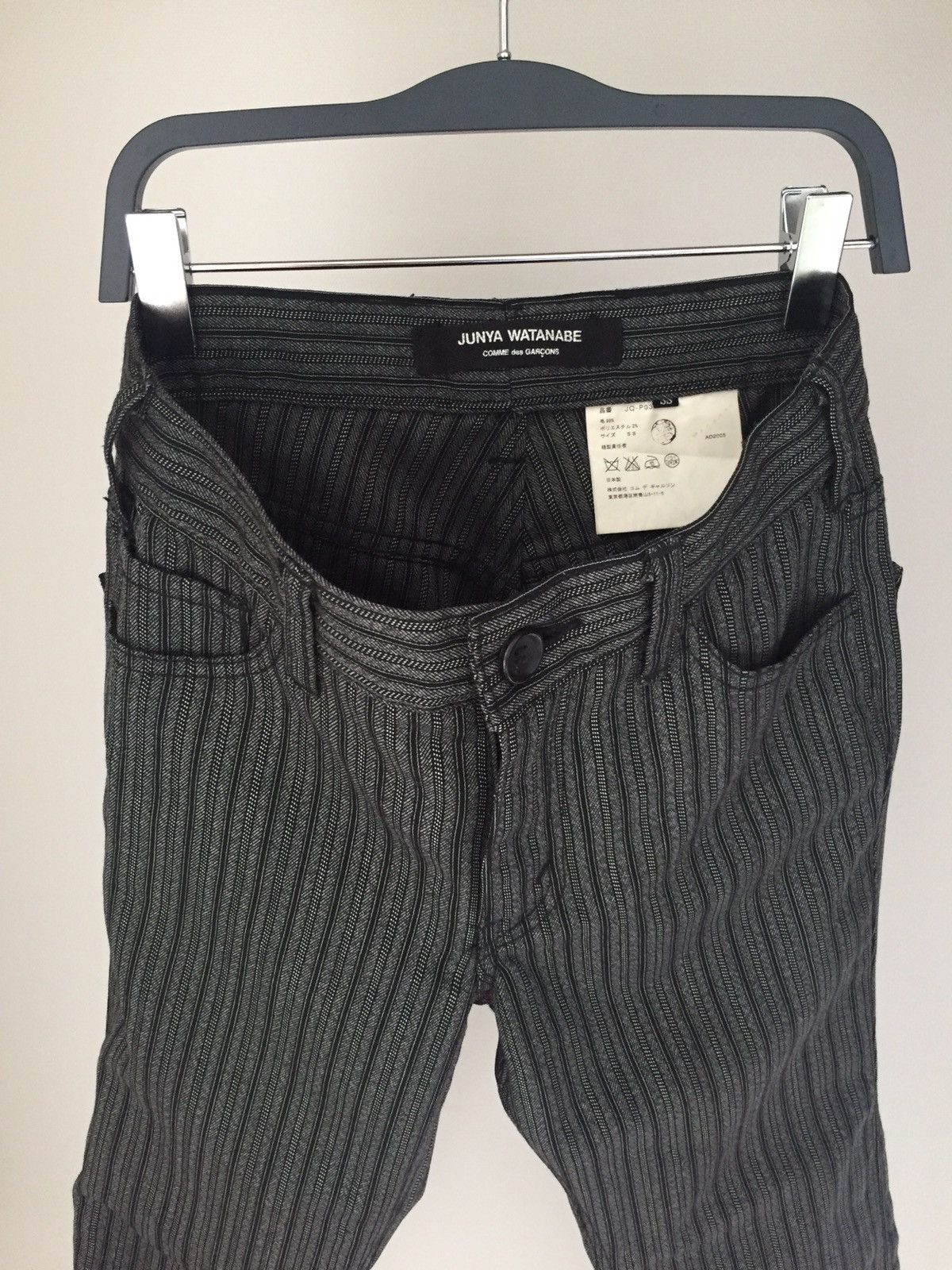 image of Comme Des Garcons x Comme Des Garcons Homme Plus Ad2005 Junya Comme Des Garçons Wool Striped Denim 