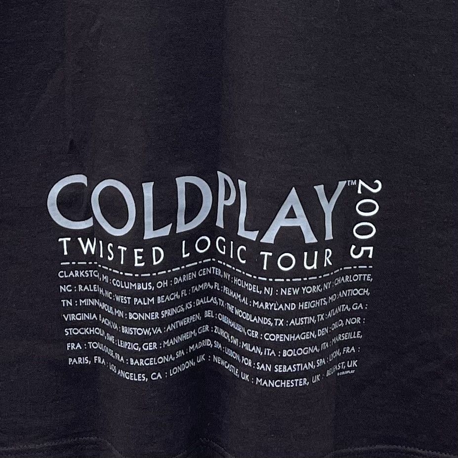 Band Tees Vintage Y2k COLDPLAY Twisted Logic Tour 2005 Size US XL / EU 56 / 4 - 4 Thumbnail