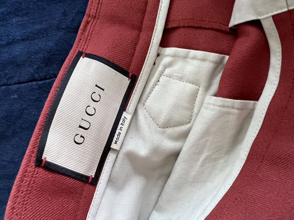 Gucci Gucci maroon polyester buckle back trouser Size US 32 / EU 48 - 6 Thumbnail