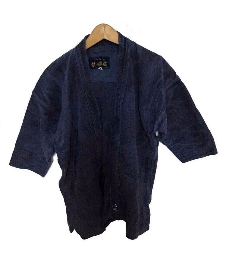 Vtg 70s indigo kimono