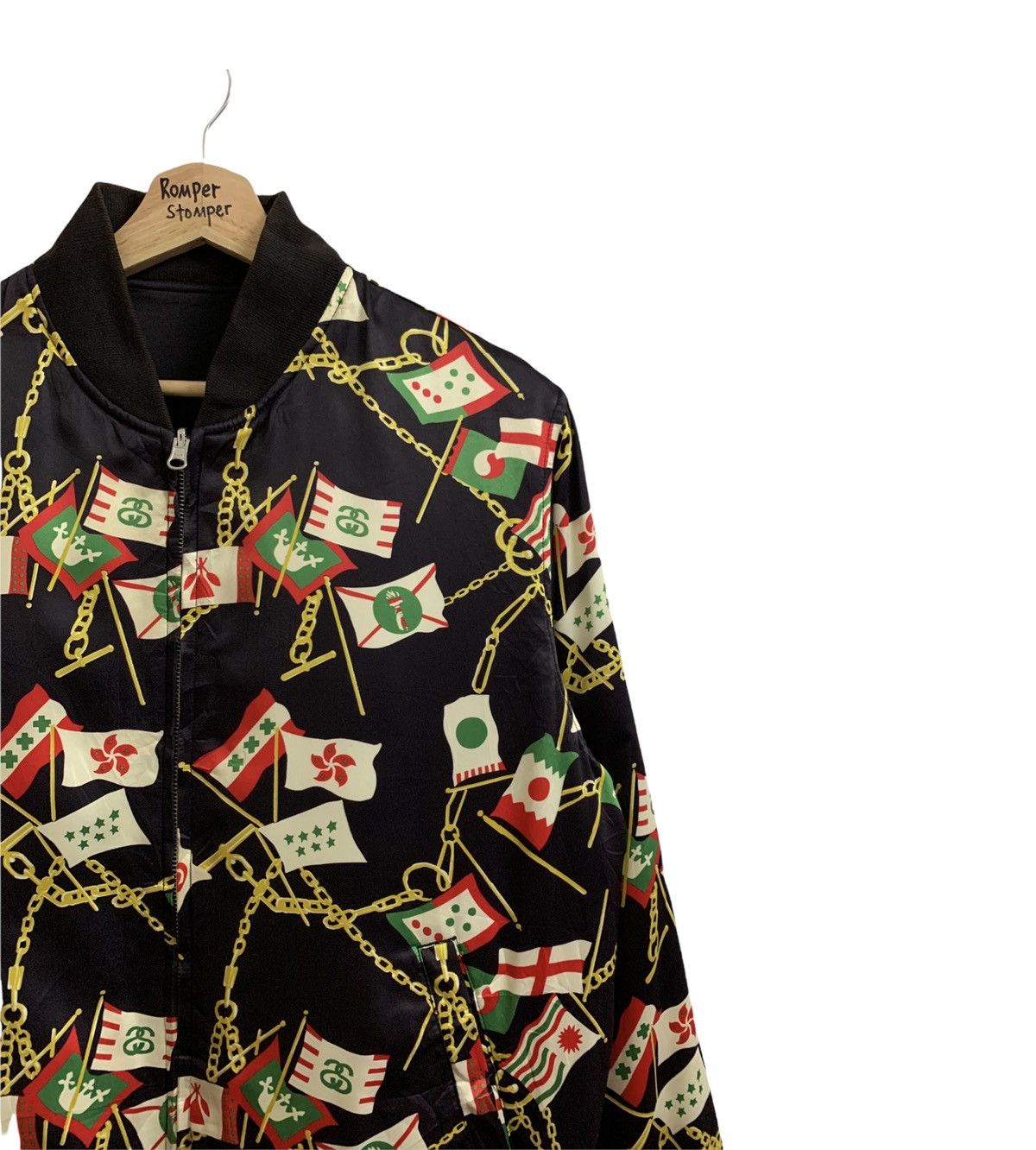 Stussy 🔥STUSSY Monogram Reversible Bomber Jacket Size US M / EU 48-50 / 2 - 7 Thumbnail