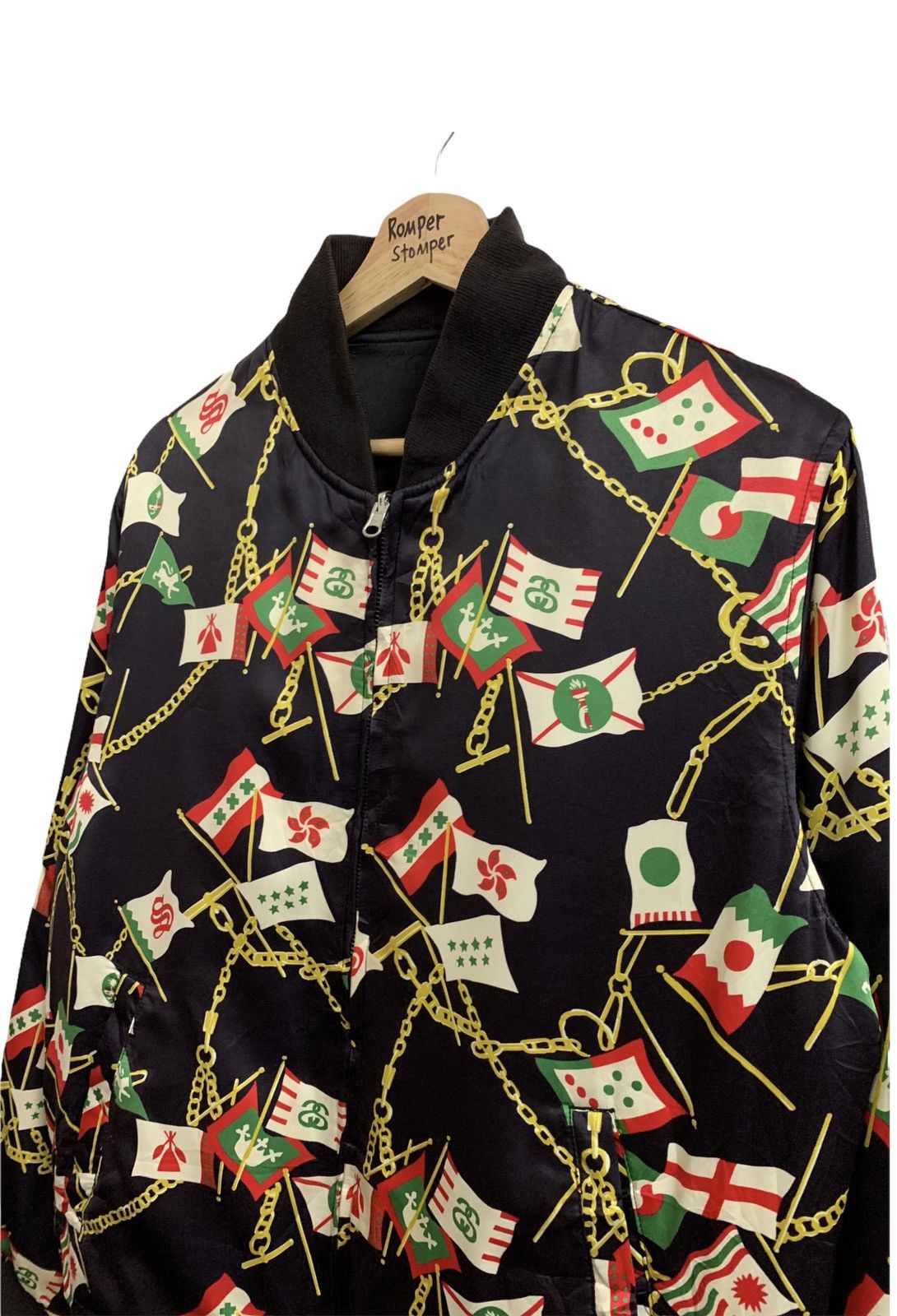 Stussy 🔥STUSSY Monogram Reversible Bomber Jacket Size US M / EU 48-50 / 2 - 10 Thumbnail
