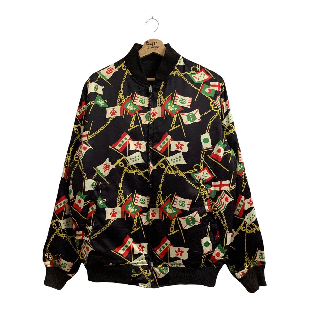 Stussy 🔥STUSSY Monogram Reversible Bomber Jacket Size US M / EU 48-50 / 2 - 1 Thumbnail