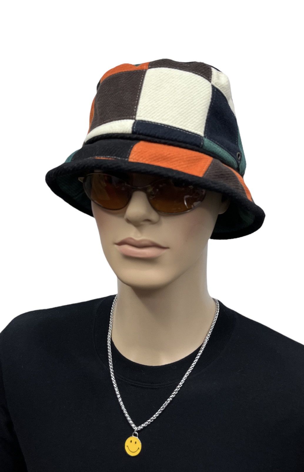 Designer 🔥GRACE Designer Hype Patchwork Marni Style Bucket Hat Size ONE SIZE - 5 Thumbnail
