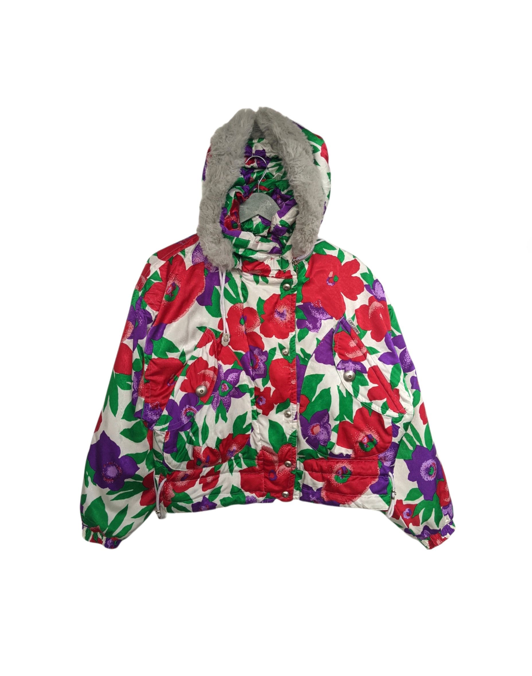 Vintage Vintage Cresson Crop Floral Ski Jacket Size L / US 10 / IT 46 - 1 Thumbnail