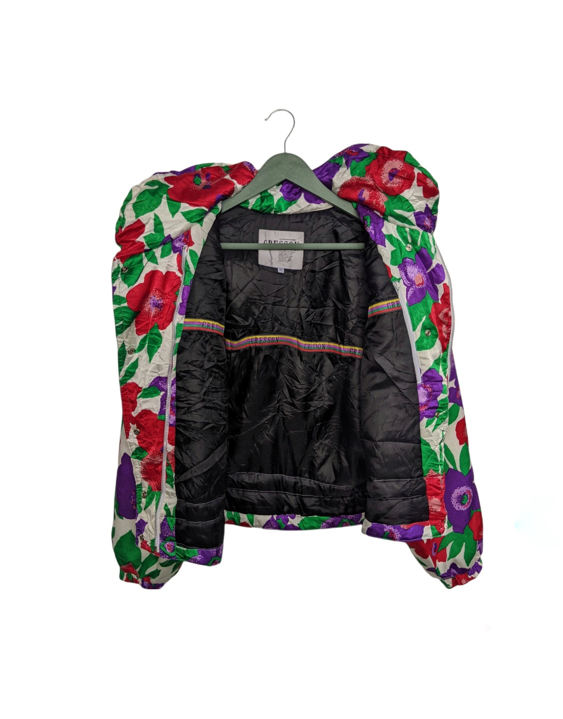 Vintage Vintage Cresson Crop Floral Ski Jacket Size L / US 10 / IT 46 - 2 Thumbnail