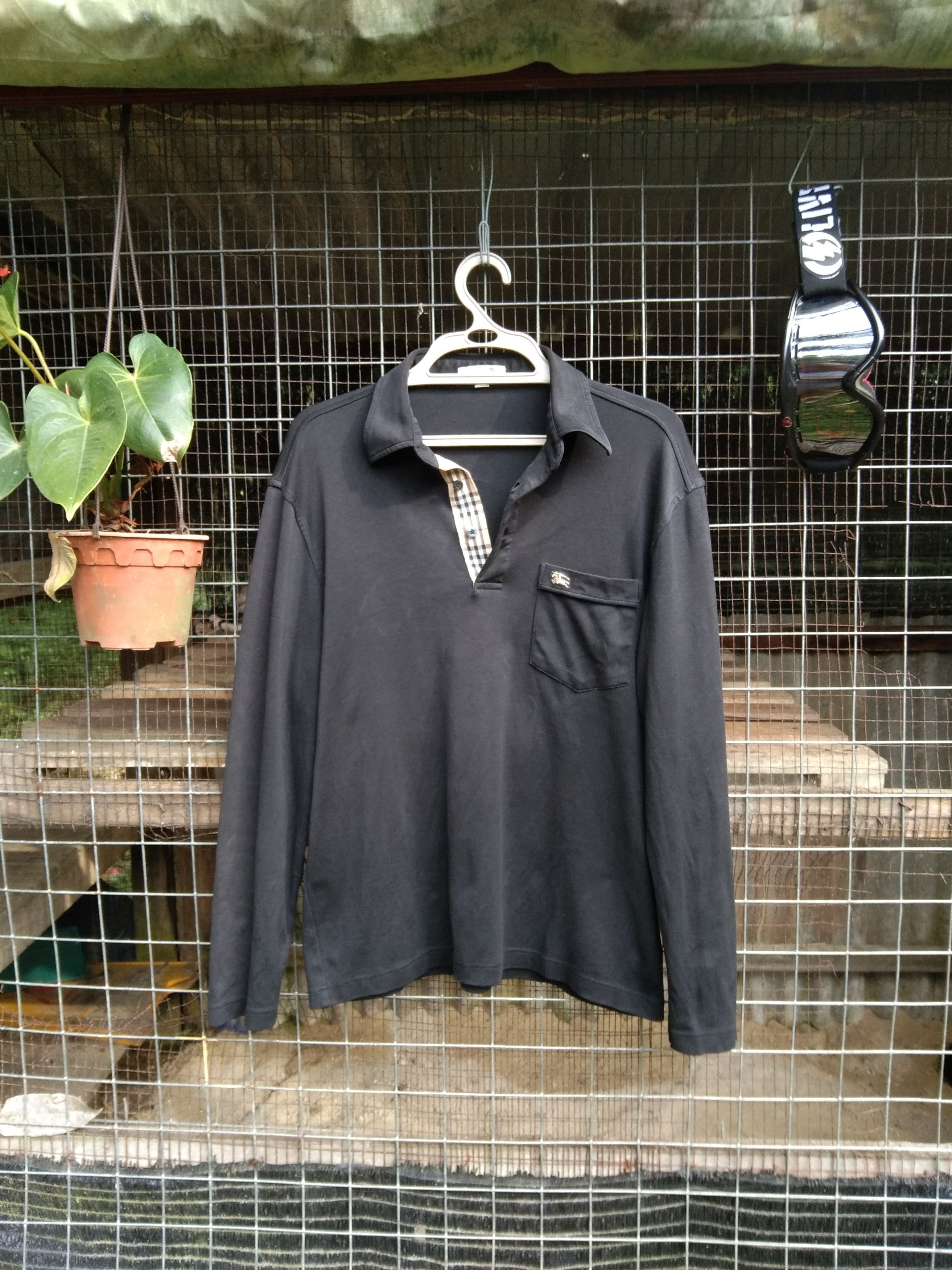 Burberry × Vintage VINTAGE BURBERRY LONG SLEEVE POLO TEE Size US M / EU 48-50 / 2 - 3 Thumbnail