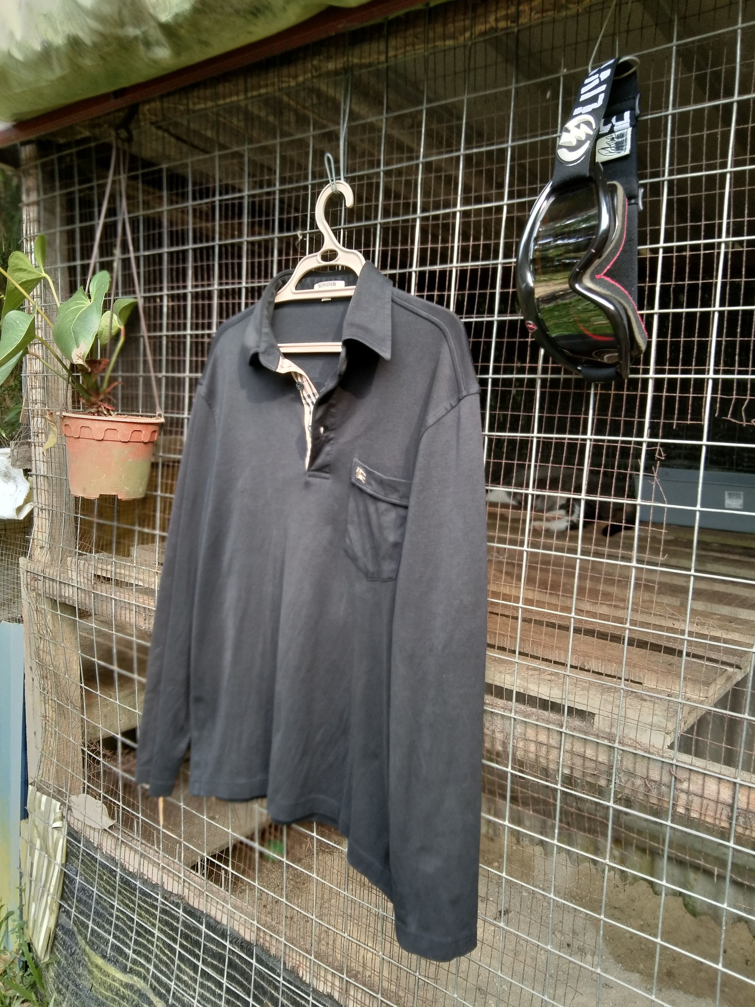Burberry × Vintage VINTAGE BURBERRY LONG SLEEVE POLO TEE Size US M / EU 48-50 / 2 - 2 Thumbnail